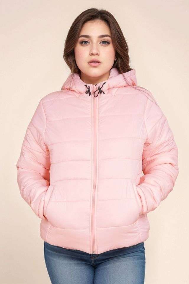 Buy Zink London Peach Solid Polyester Straight Fit Women's Jacket