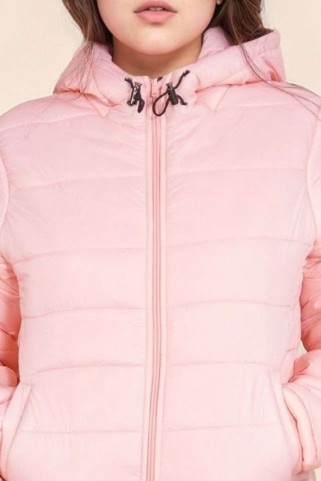 Buy Zink London Peach Solid Polyester Straight Fit Women's Jacket