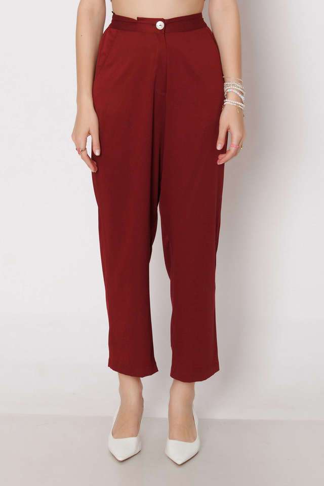 zink london Solid Straight Fit Polyester Women's Casual Wear Trousers-picture-11
