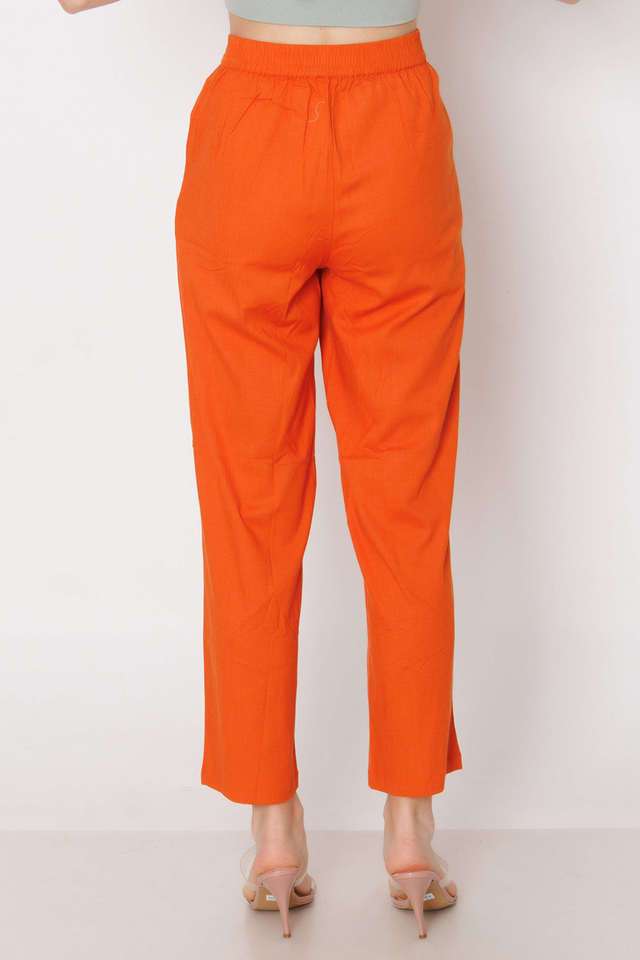 Solid-Straight-Fit-Rayon-Women-Casual-Wear-Trousers