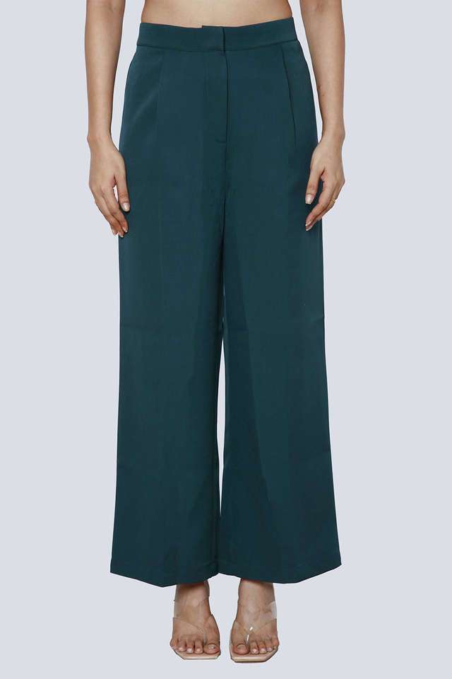 zink london Solid Regular Fit Polyester Women Formal Wear Trousers-picture-31