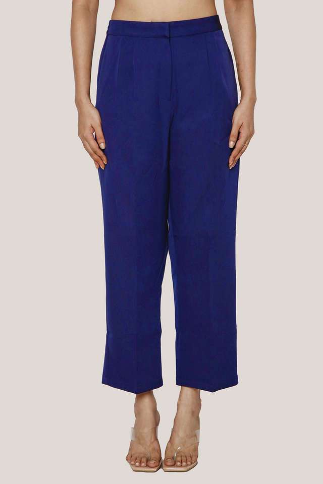 Solid-Regular-Fit-Polyester-Women-s-Formal-Wear-Trousers