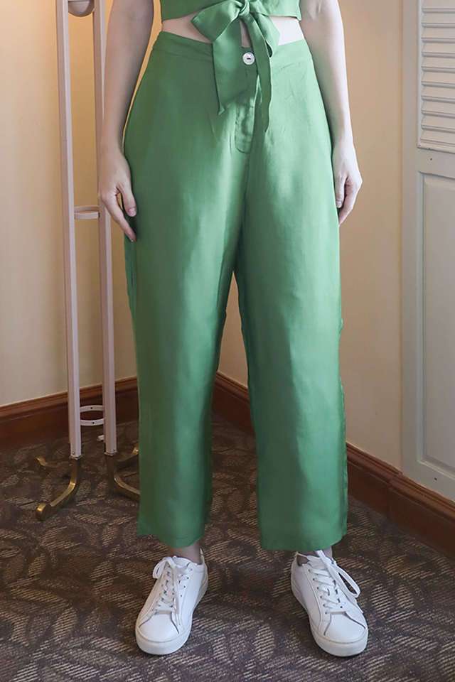 zink london Solid Straight Fit Viscose Women Casual Wear Trousers-picture-18