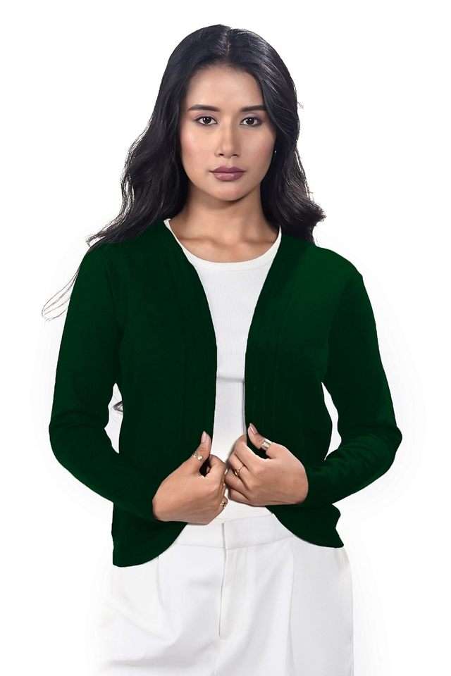 Solid-Viscose-Collared-Women-s-Shrug