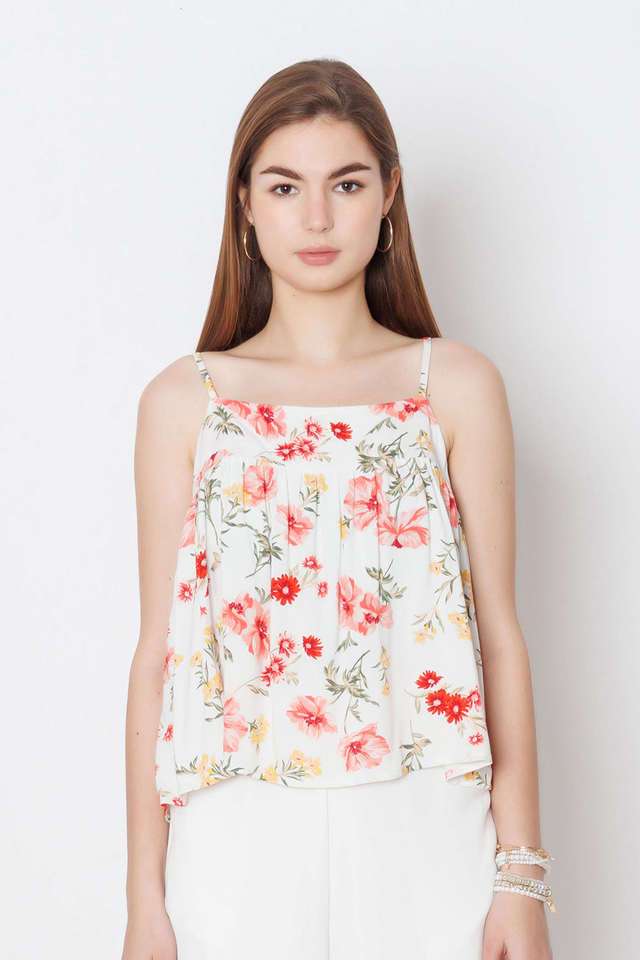 zink london Printed Rayon Square Neck Women Top-picture-38