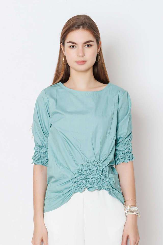 zink london Solid Cotton Round Neck Women Top-picture-22