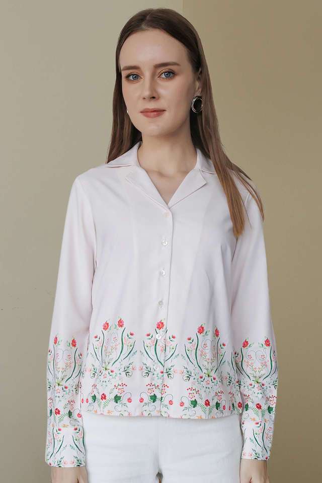 Printed-Collared-Polyester-Women-s-Casual-Wear-Shirt