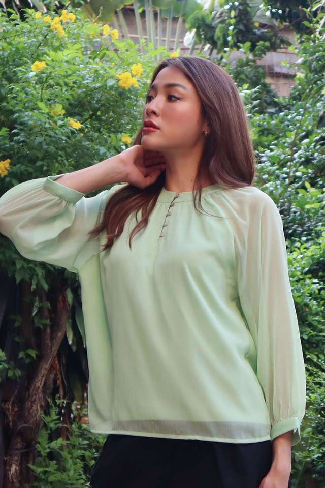zink london Solid Polyester Collared Women Top-picture-12