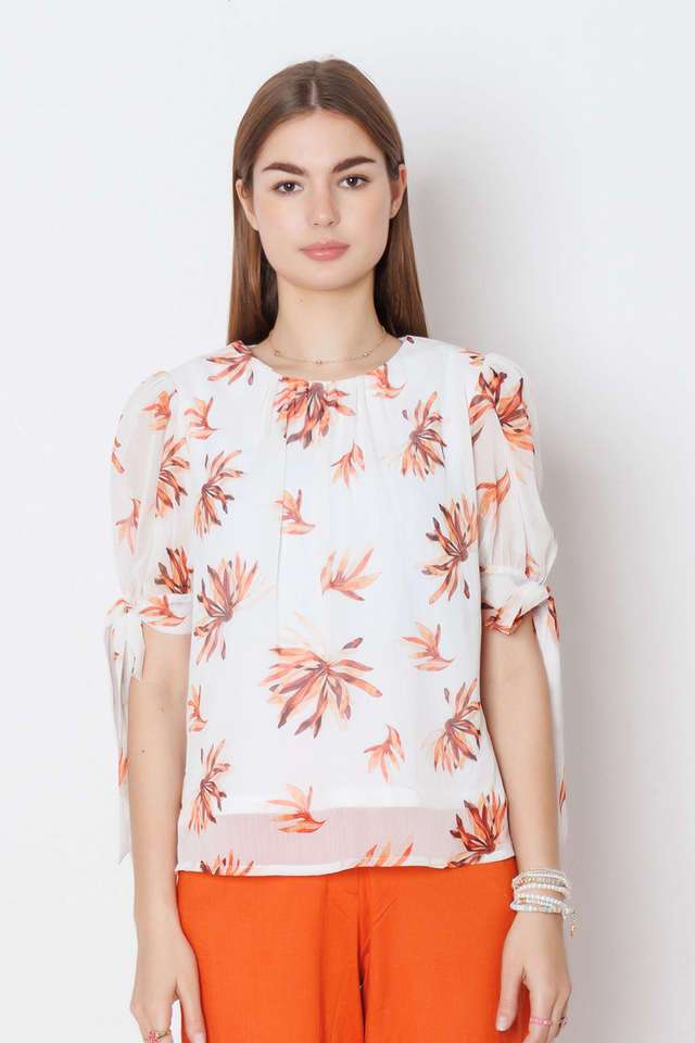 zink london Floral Polyester Round Neck Women Top-picture-29