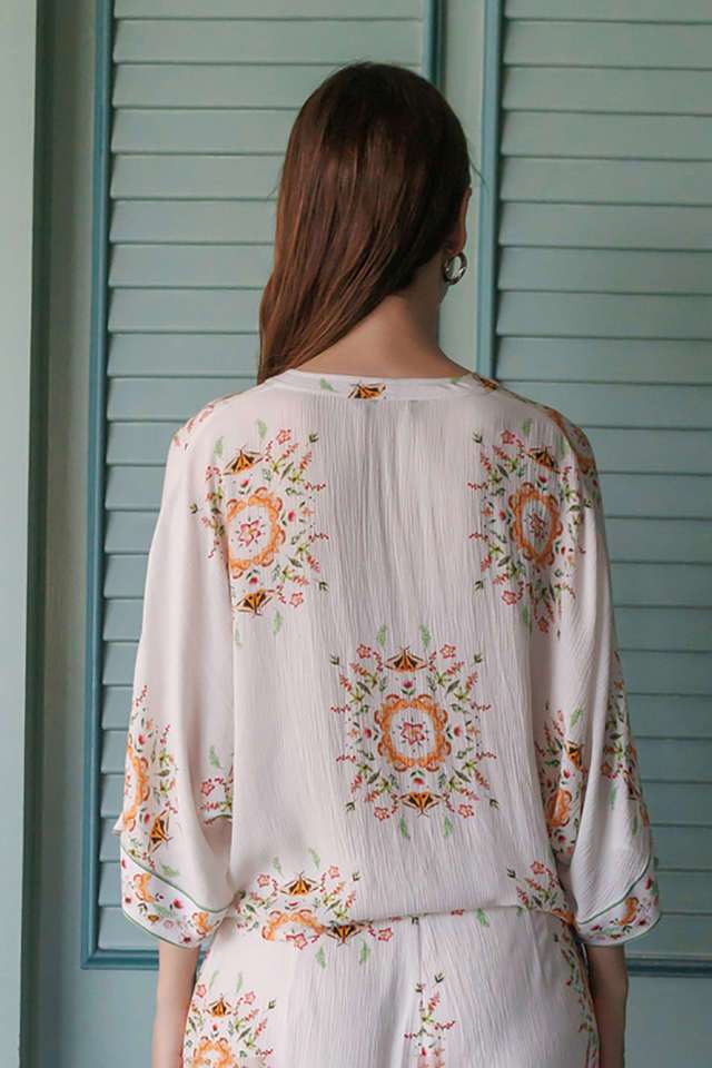 Printed-Rayon-V-Neck-Women-s-Top