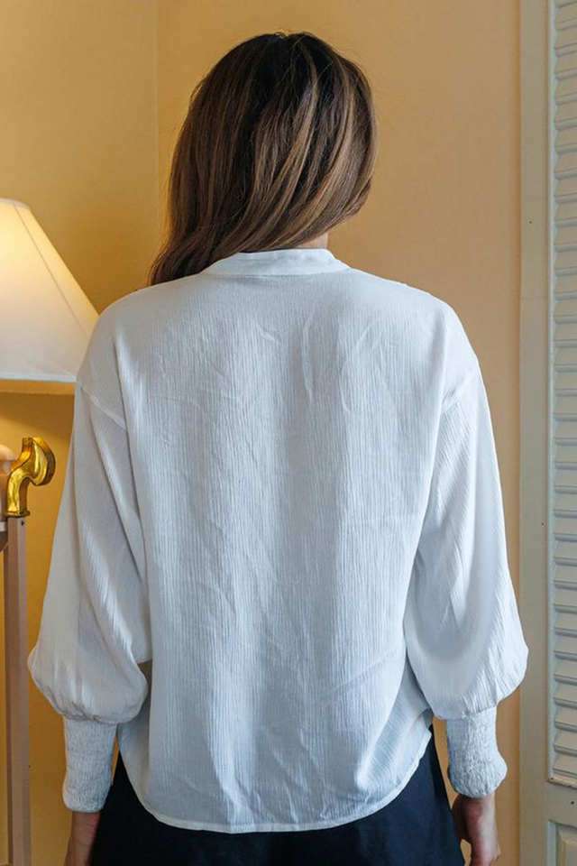 Embroidered-Rayon-Collared-Women-s-Top