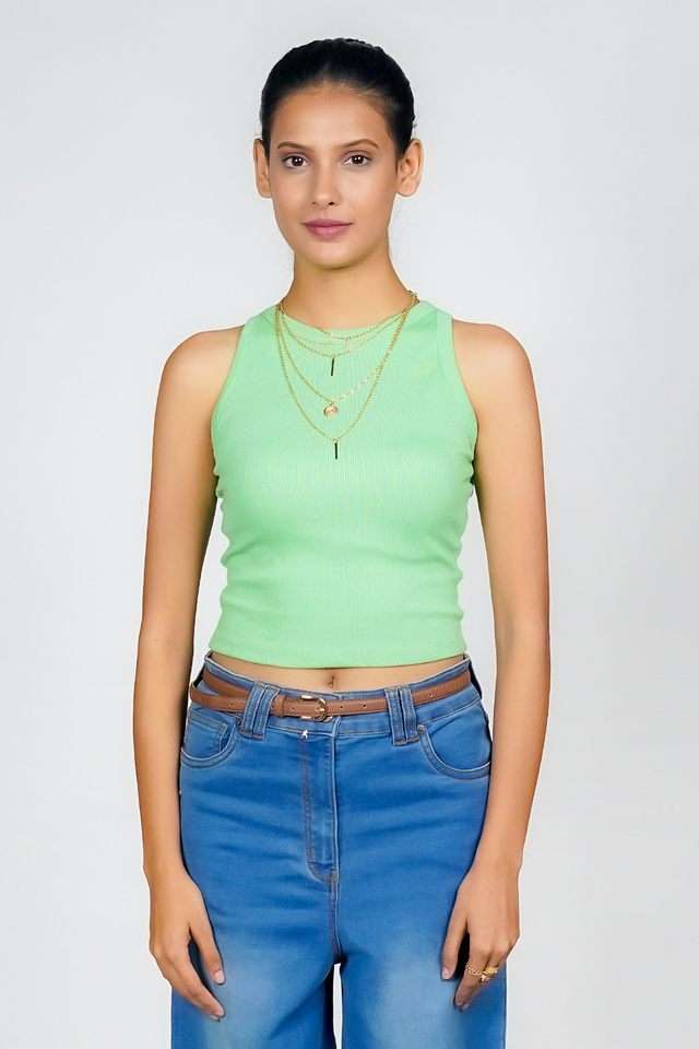zink london Solid Cotton Halter Neck Women Top-picture-14
