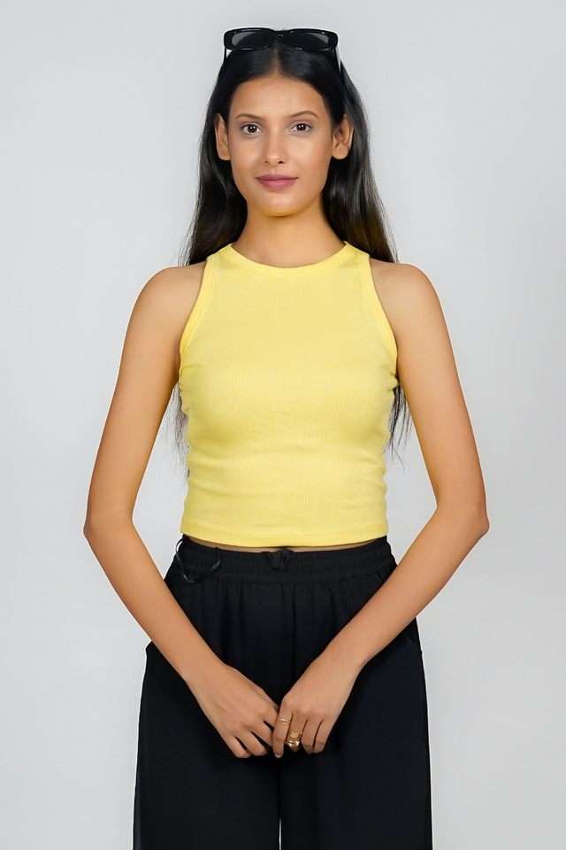 zink london Solid Cotton Halter Neck Women Top-picture-18