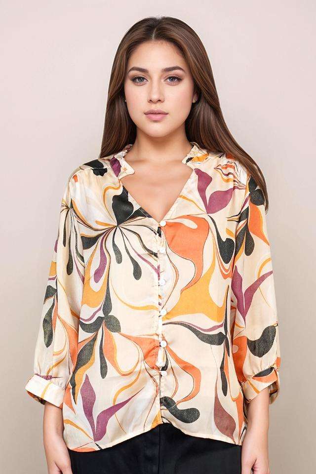 zink london Floral Polyester Collared Women Top-picture-23