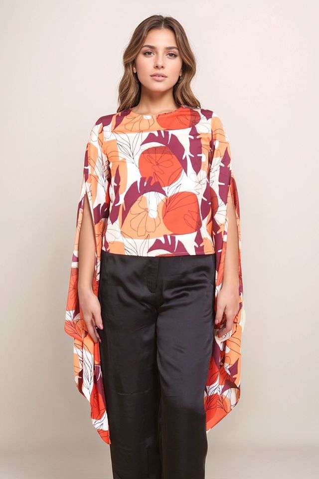 zink london Floral Polyester Round Neck Women Top-picture-33