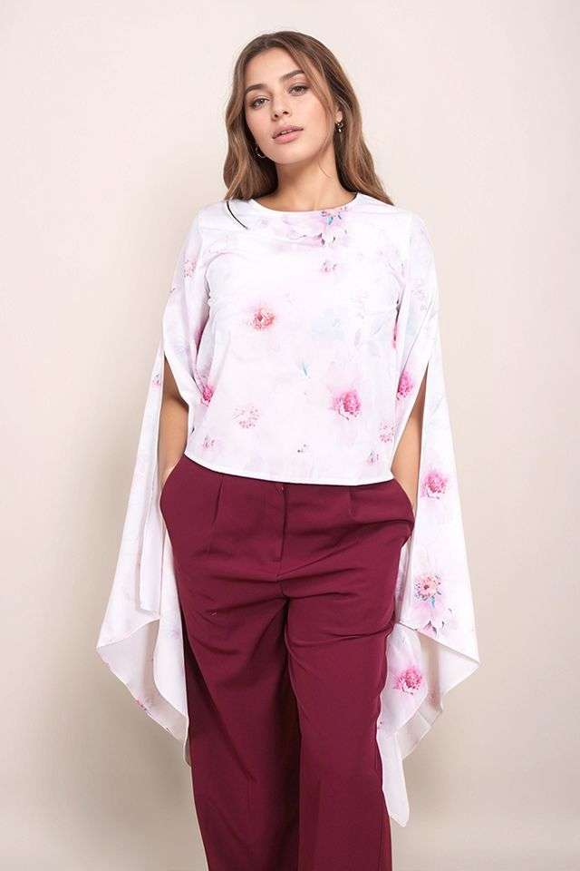 zink london Floral Polyester Round Neck Women Top-picture-11
