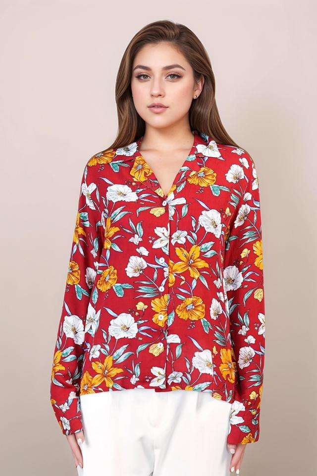 zink london Floral Collared Polyester Women Casual Wear Shirt-picture-15