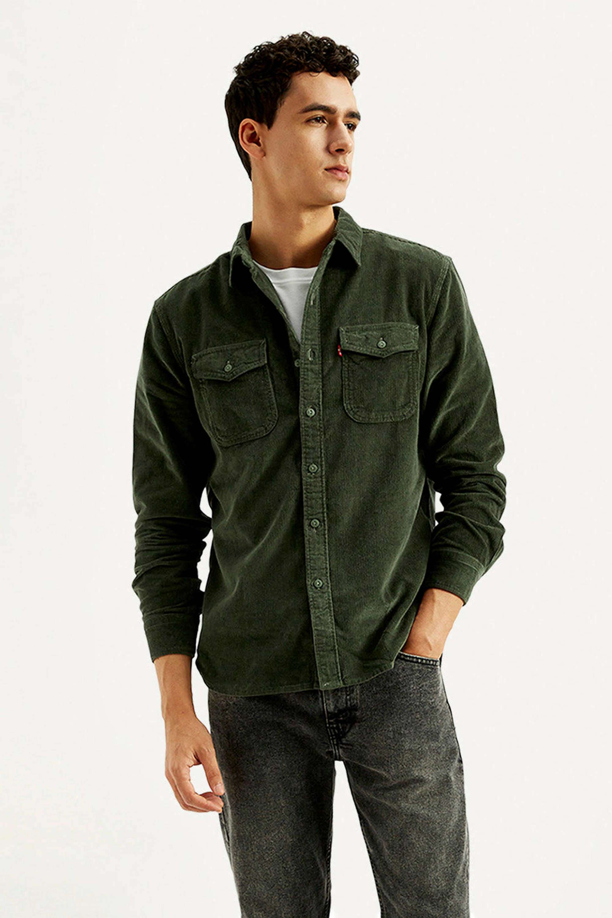 Solid-Cotton-Slim-Fit-Men-s-Casual-Shirts