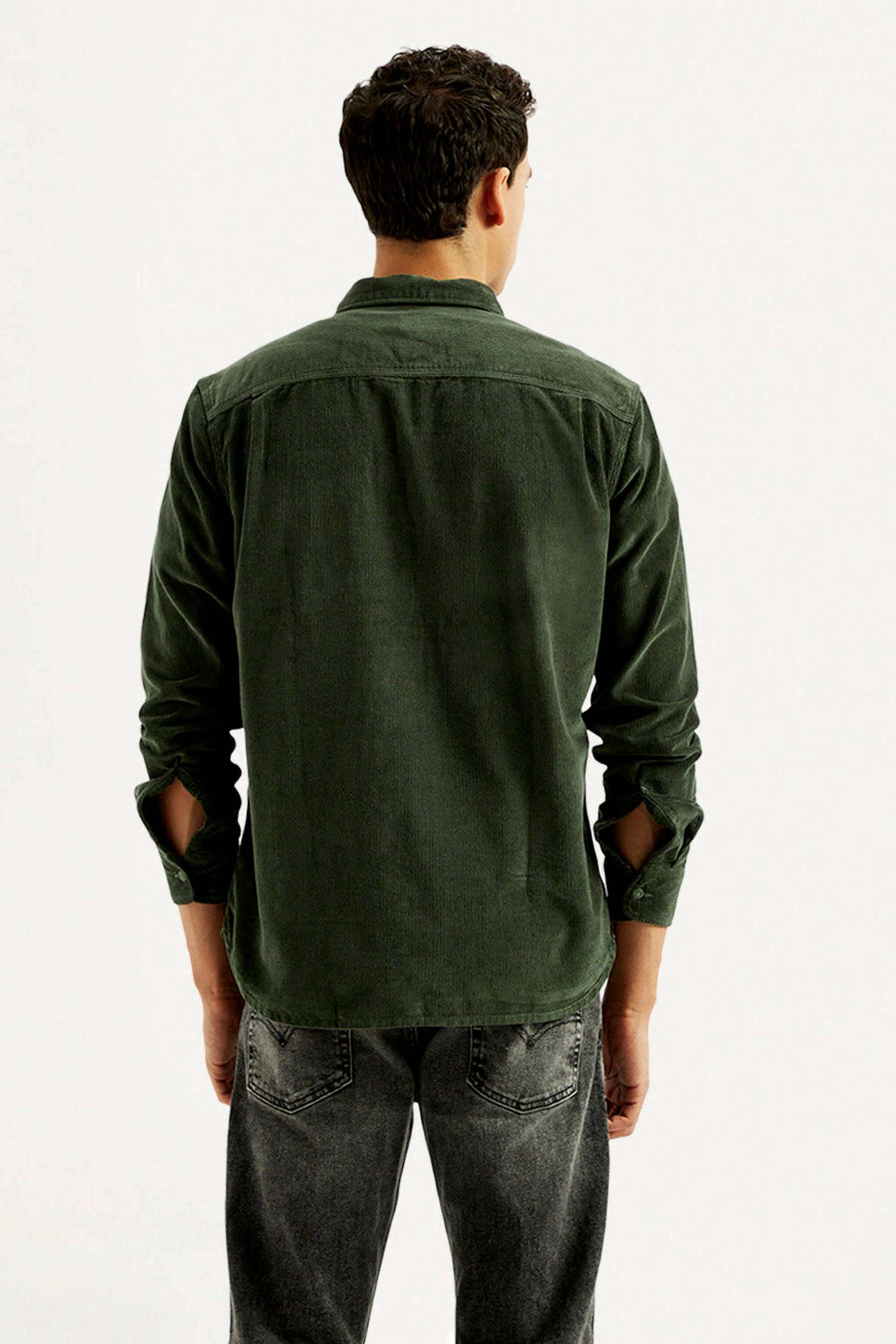 Solid-Cotton-Slim-Fit-Men-s-Casual-Shirts