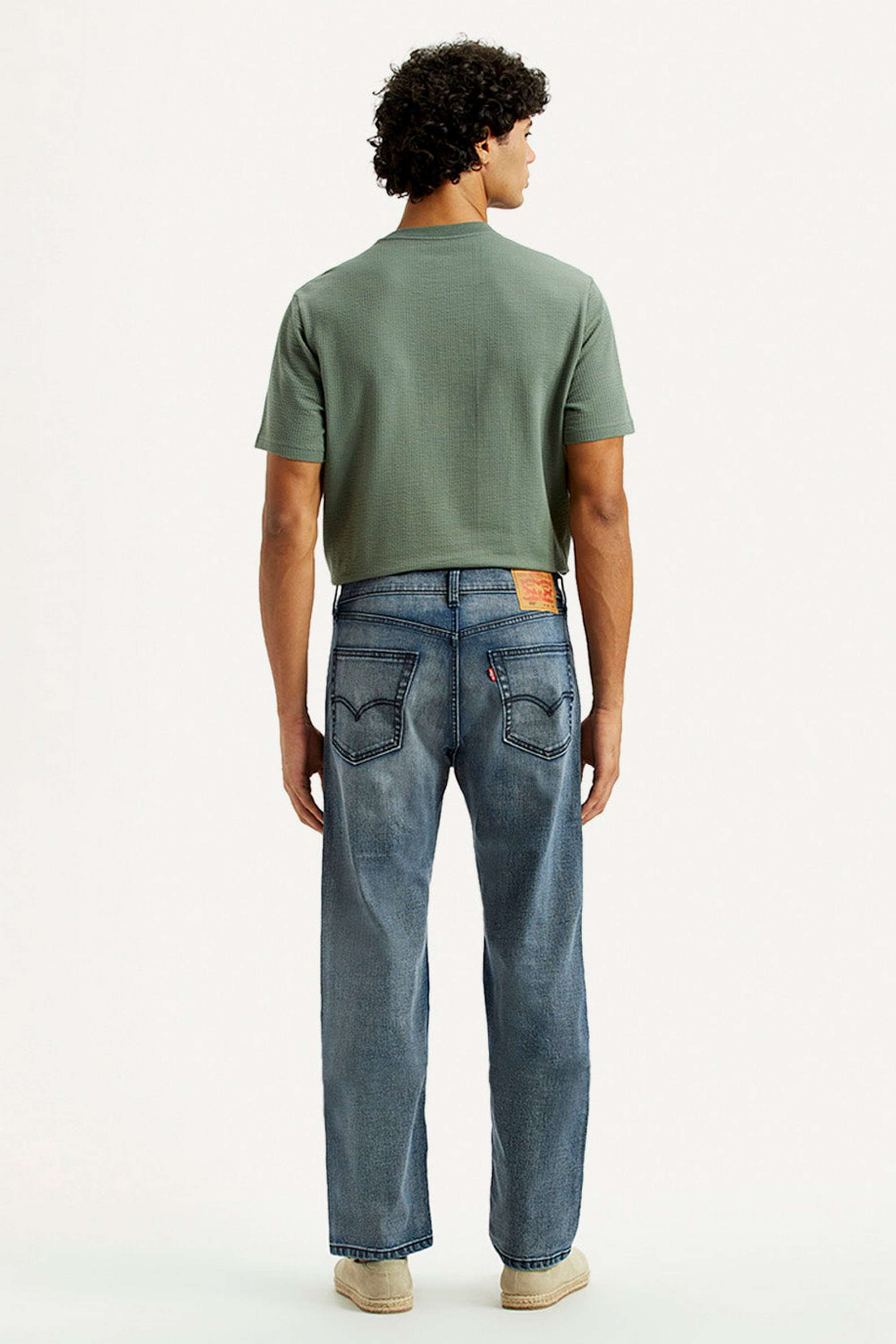 Light-Wash-Solid-Straight-Fit-Men-s-Jeans