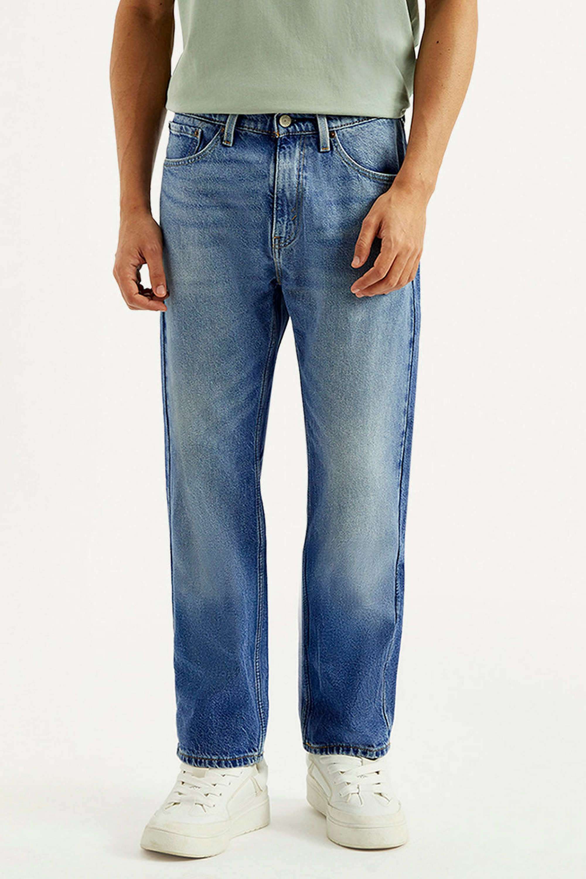 Light-Wash-Cotton-Straight-Fit-Men-s-Jeans
