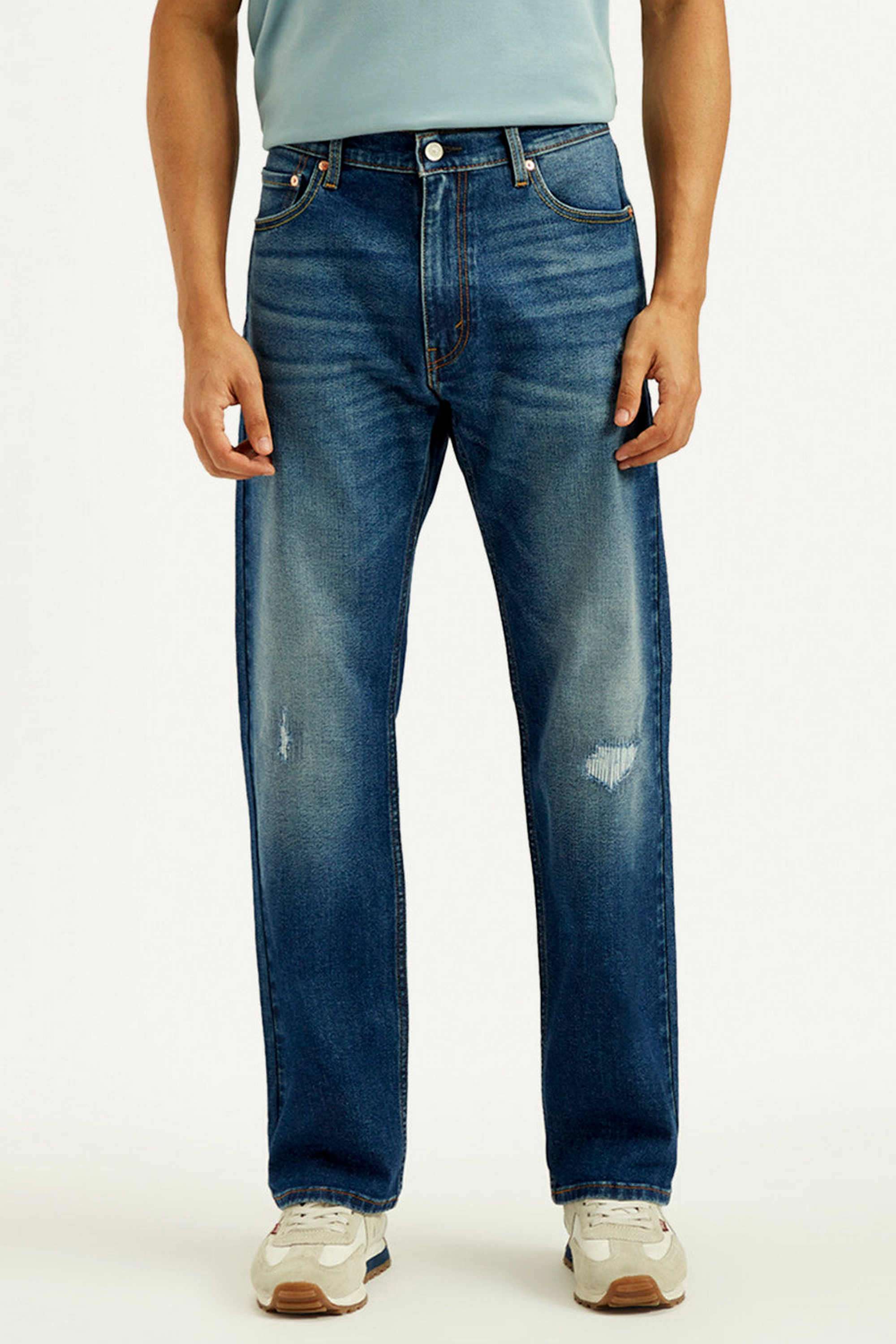 Solid-Blended-Fabric-Relaxed-Fit-Men-s-Jeans