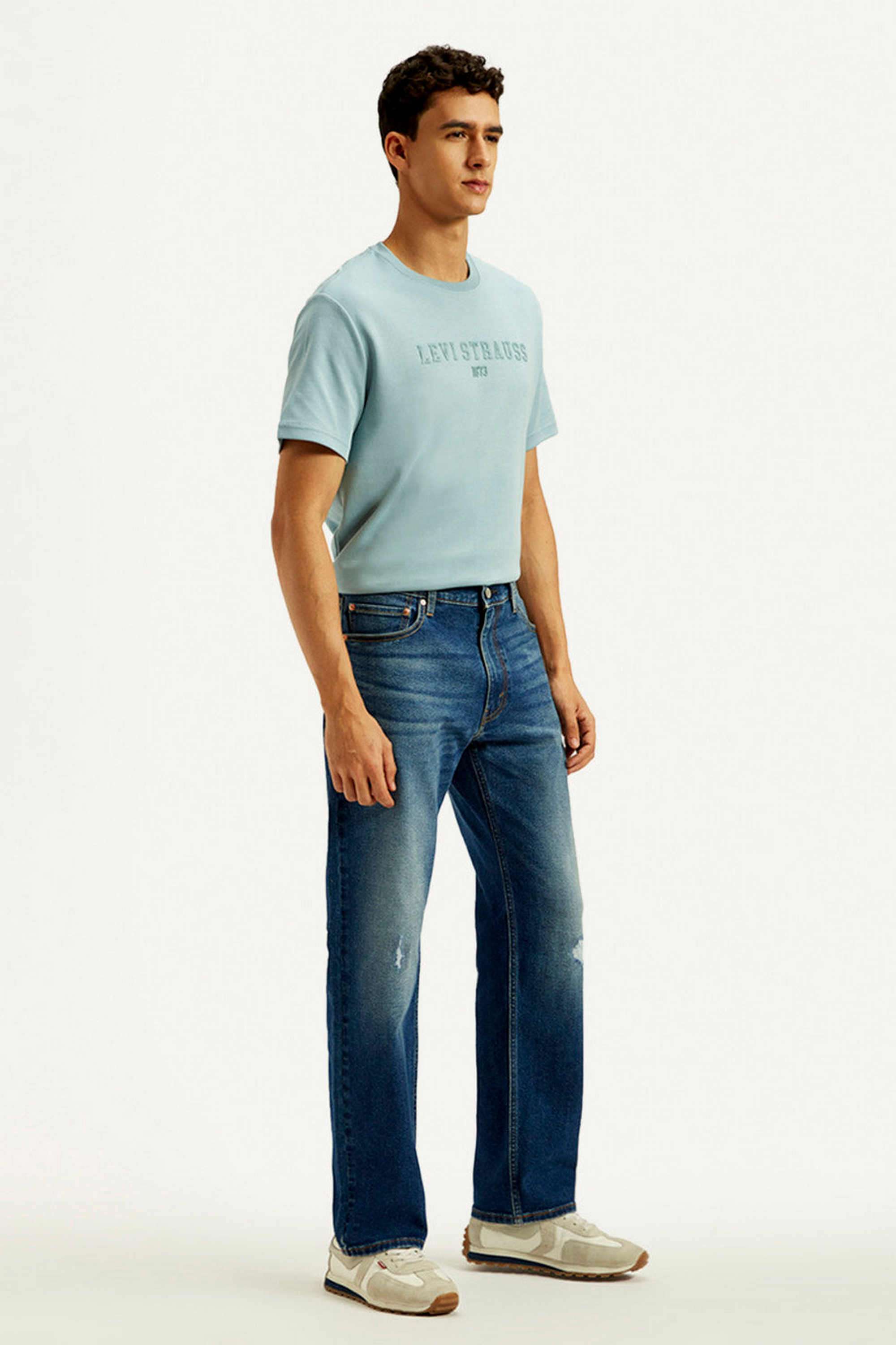Solid-Blended-Fabric-Relaxed-Fit-Men-s-Jeans