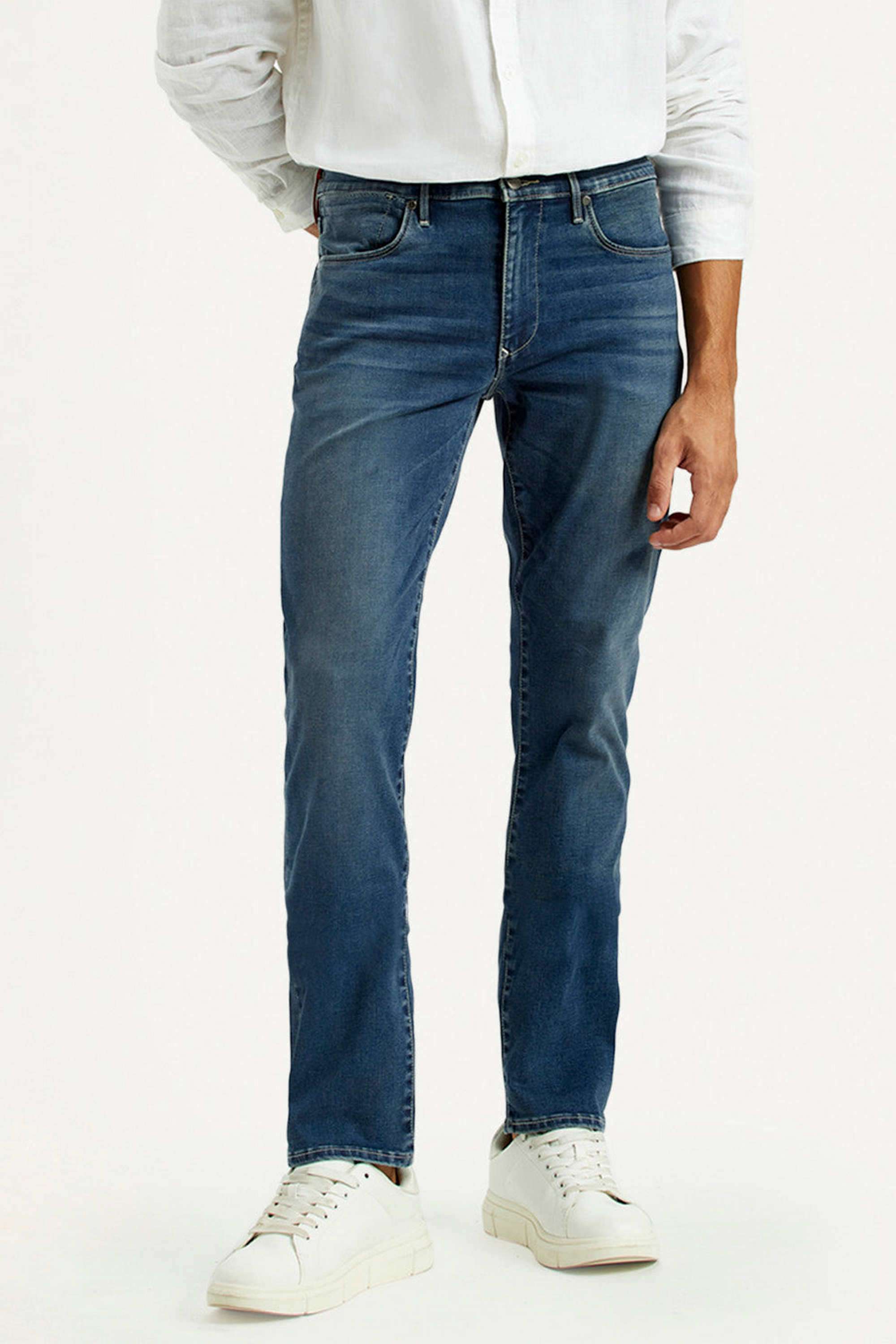 Light-Wash-Cotton-Slim-Fit-Men-s-Jeans