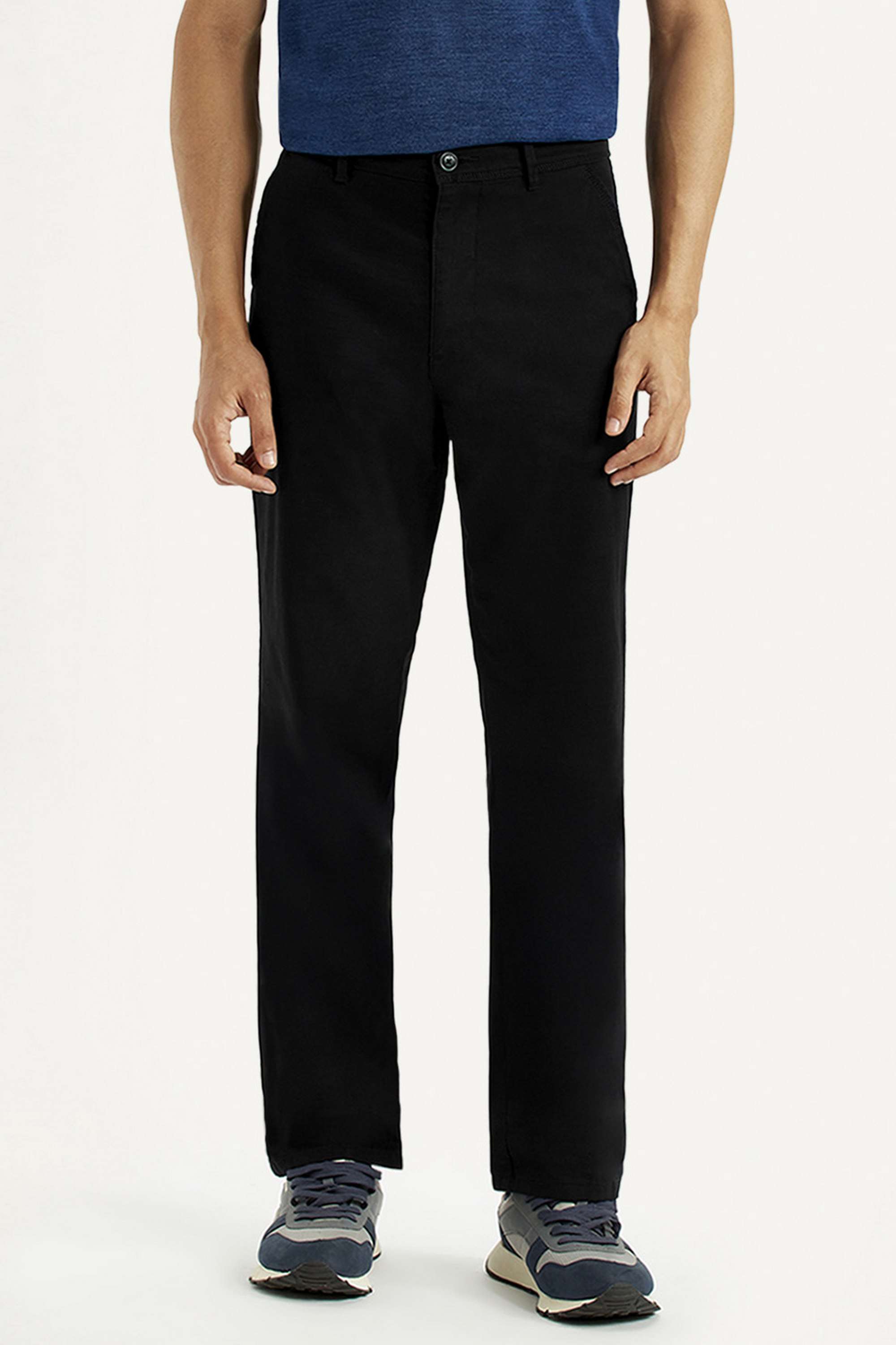 Solid-Cotton-Relaxed-Fit-Men-s-Trousers