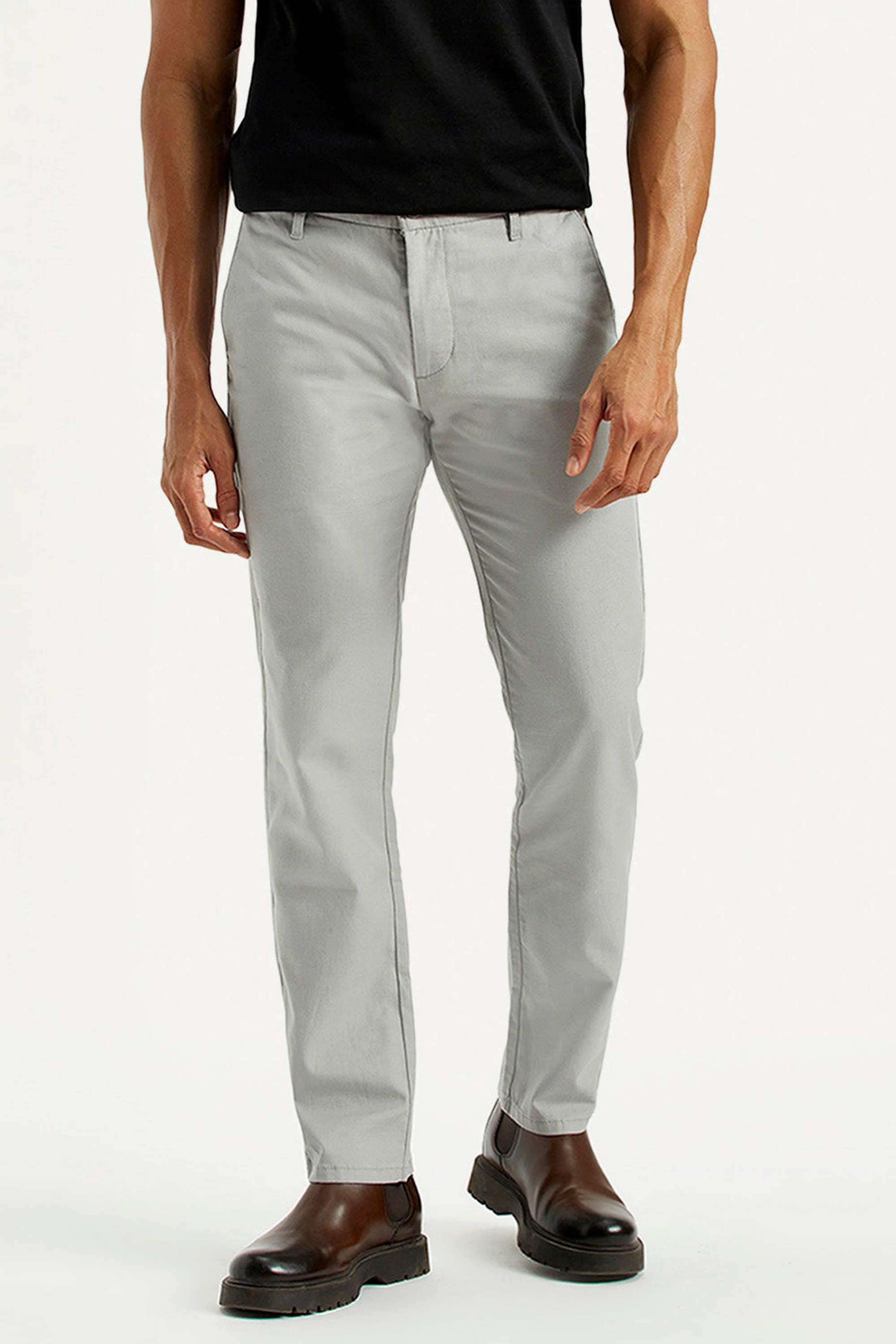 Solid-Cotton-Slim-Fit-Men-s-Trousers
