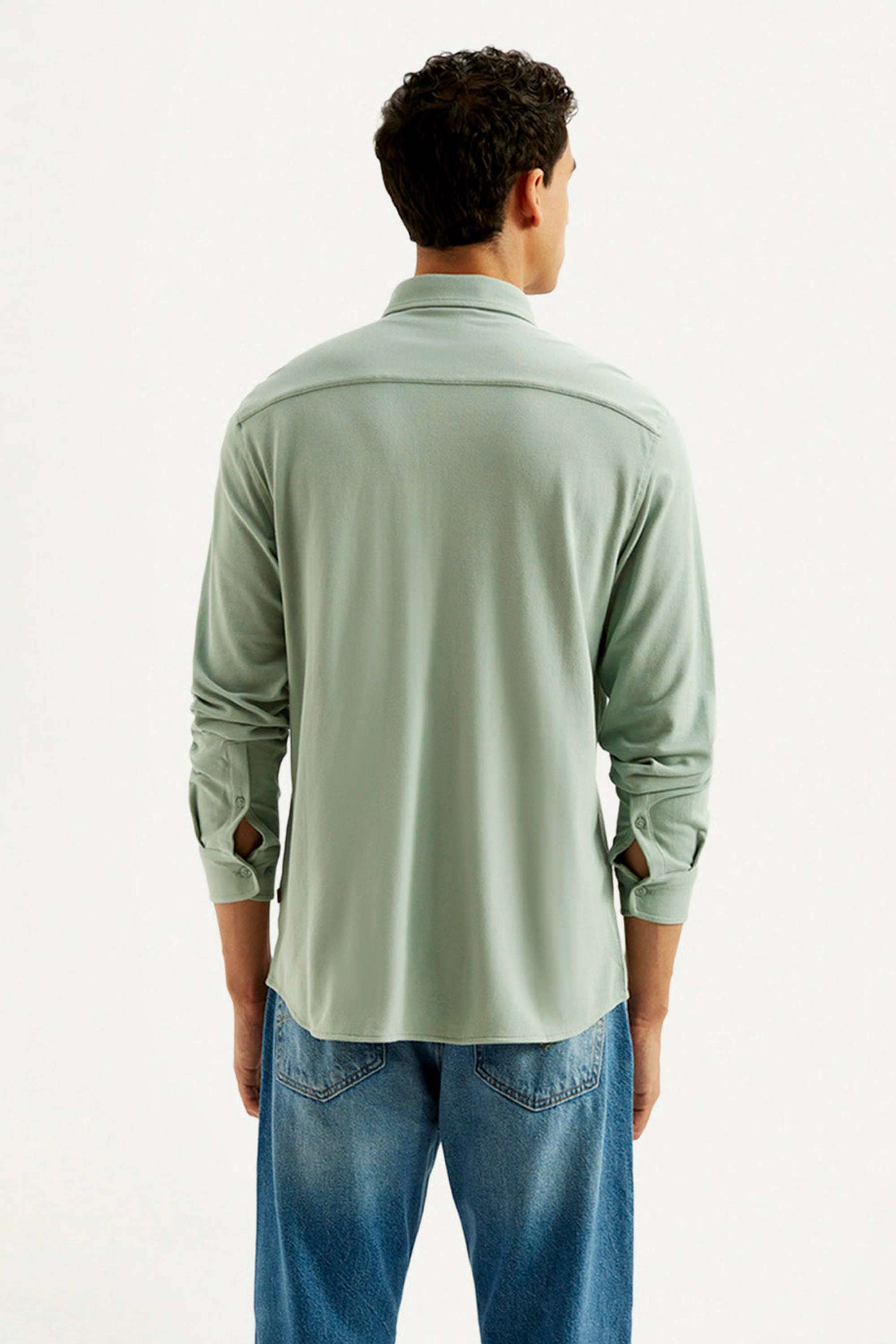 Solid-Cotton-Slim-Fit-Men-s-Casual-Shirts