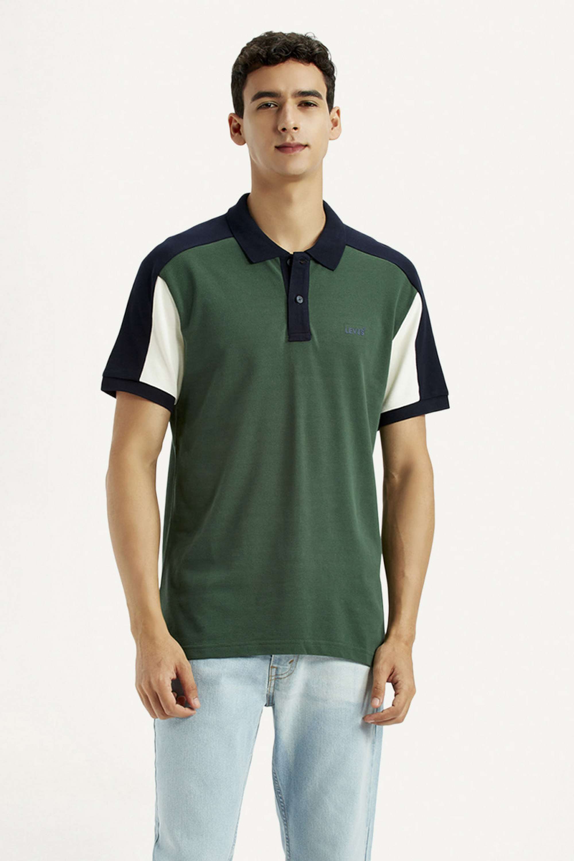Color-Block-Cotton-Polo-Men-s-T-Shirt