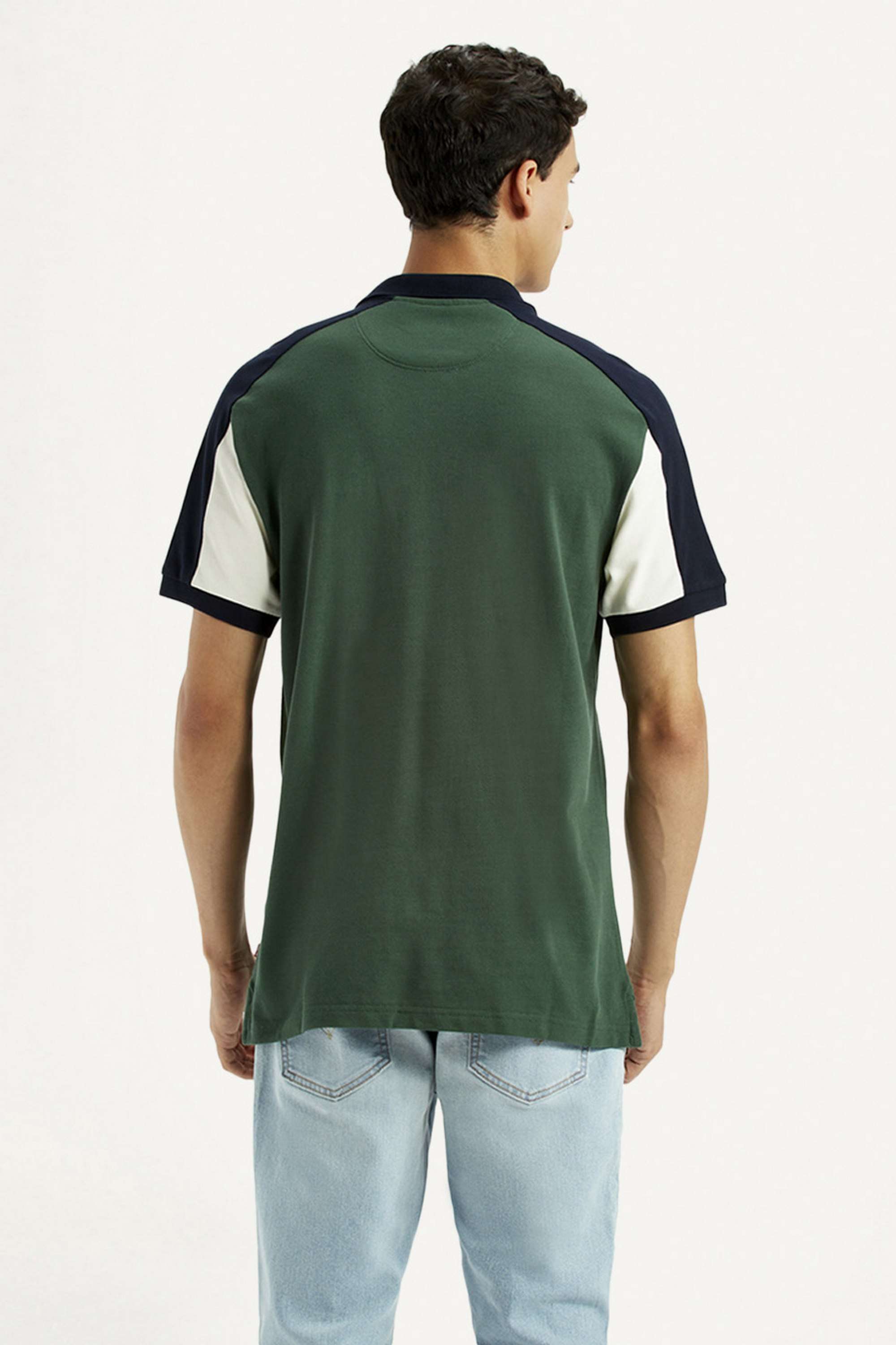Color-Block-Cotton-Polo-Men-s-T-Shirt