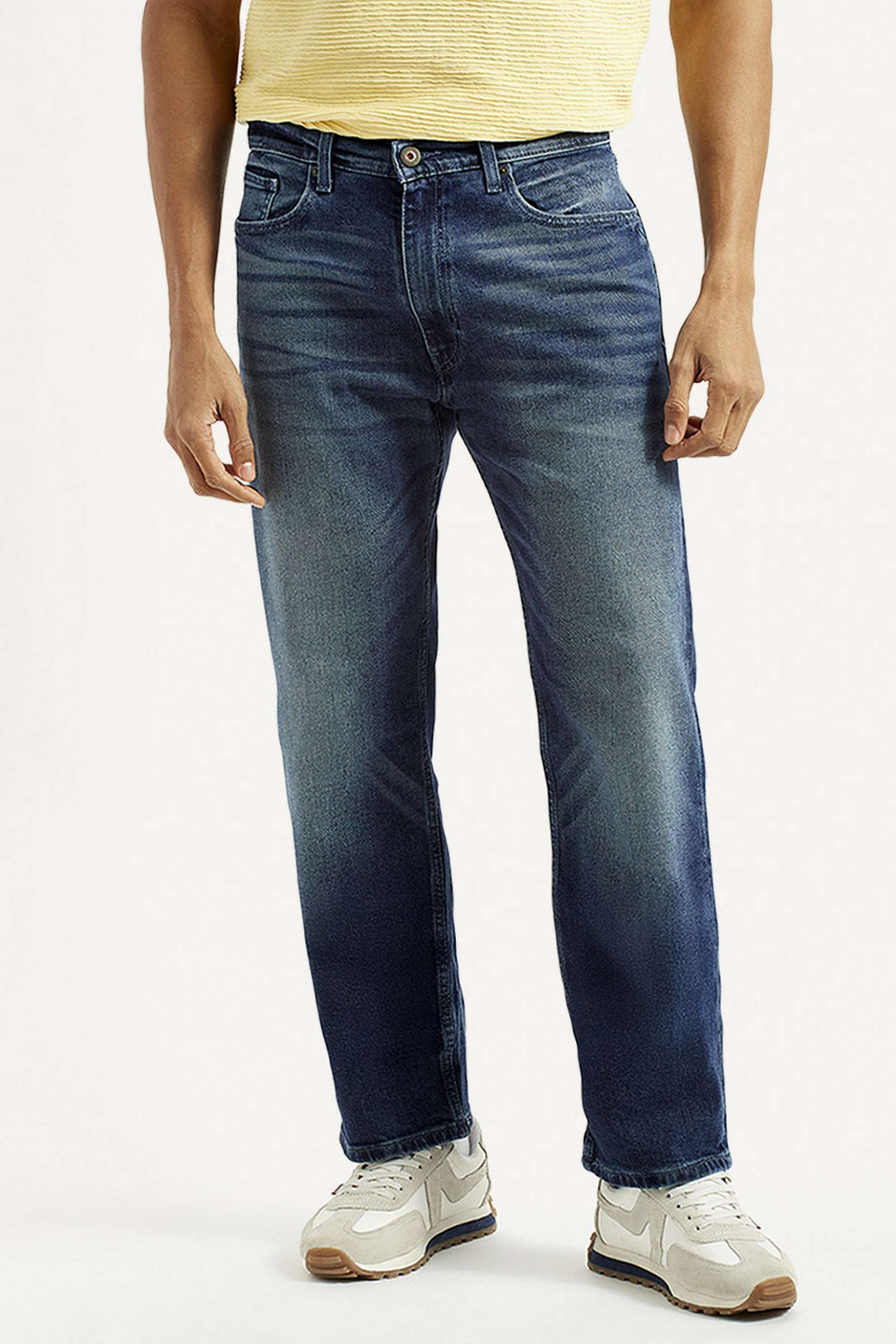 Solid-Cotton-Blend-Relaxed-Fit-Men-s-Jeans