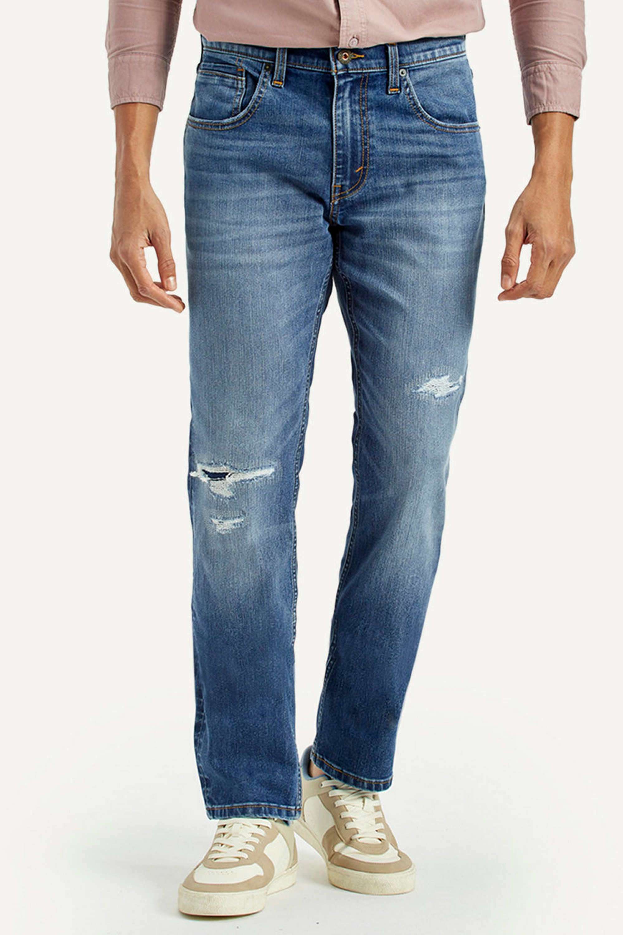 Light-Wash-Cotton-Slim-Fit-Men-s-Jeans