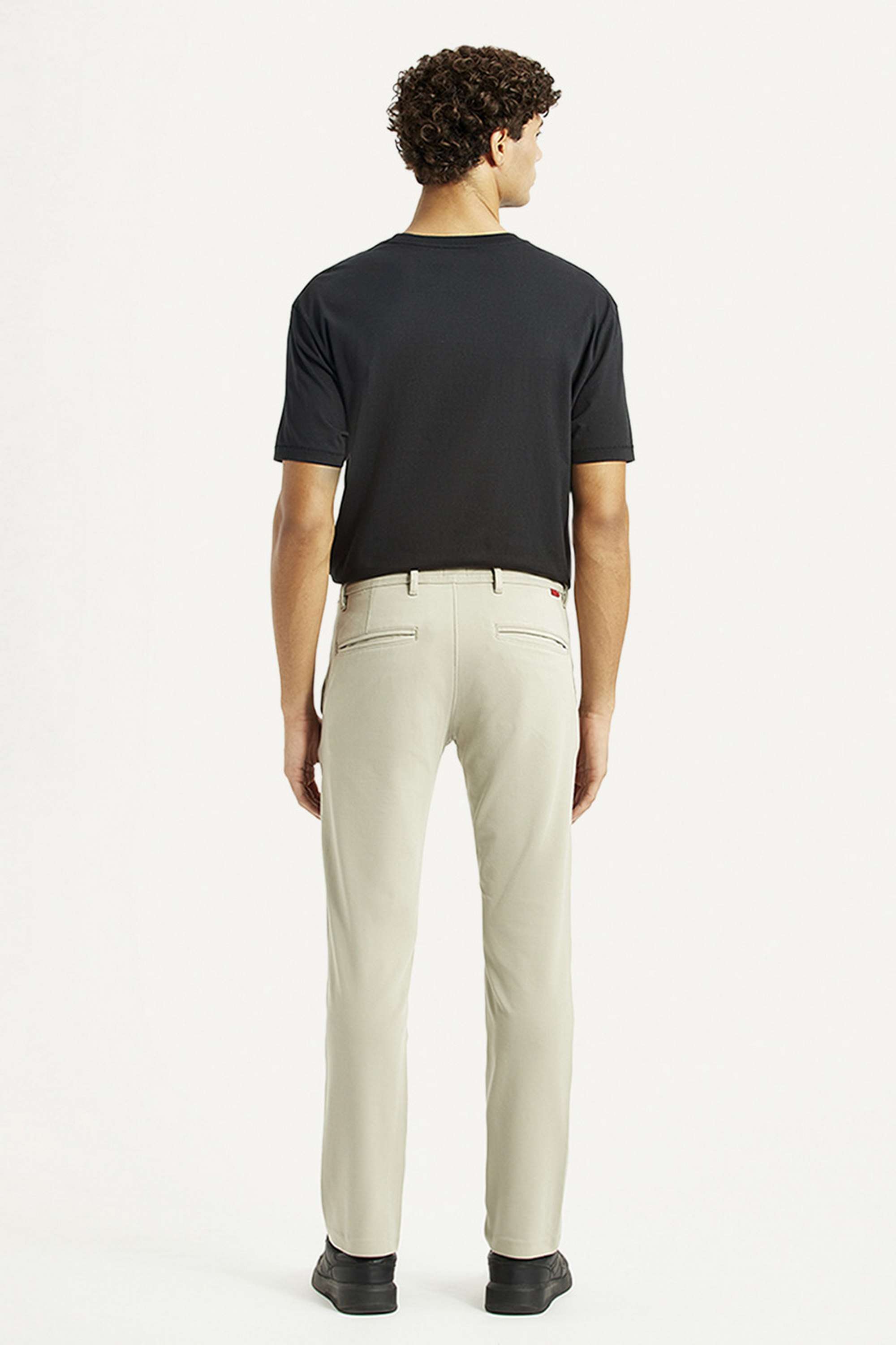Solid-Blended-Fabric-Slim-Fit-Men-s-Trousers