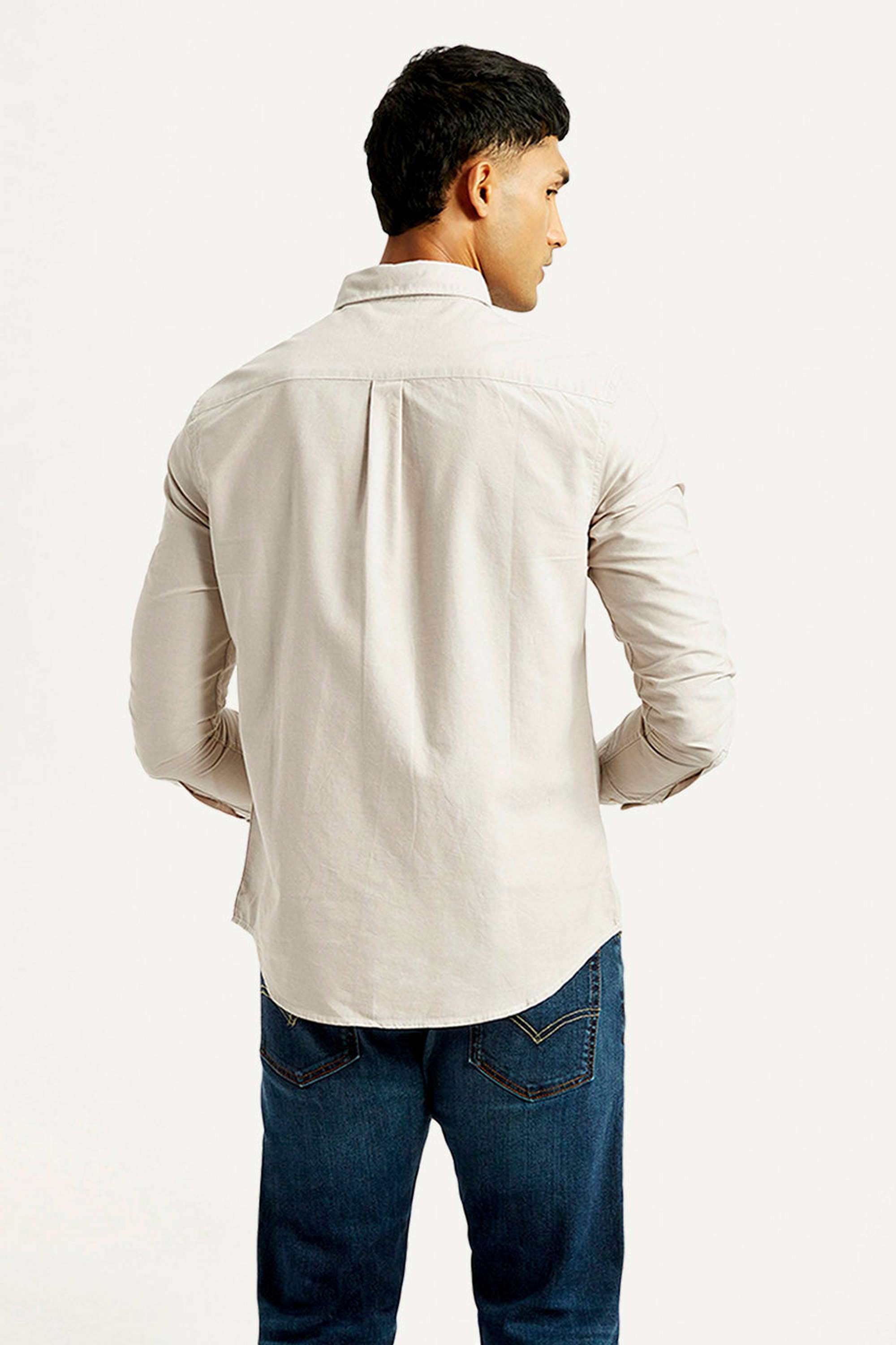 Solid-Cotton-Slim-Fit-Men-s-Casual-Shirts