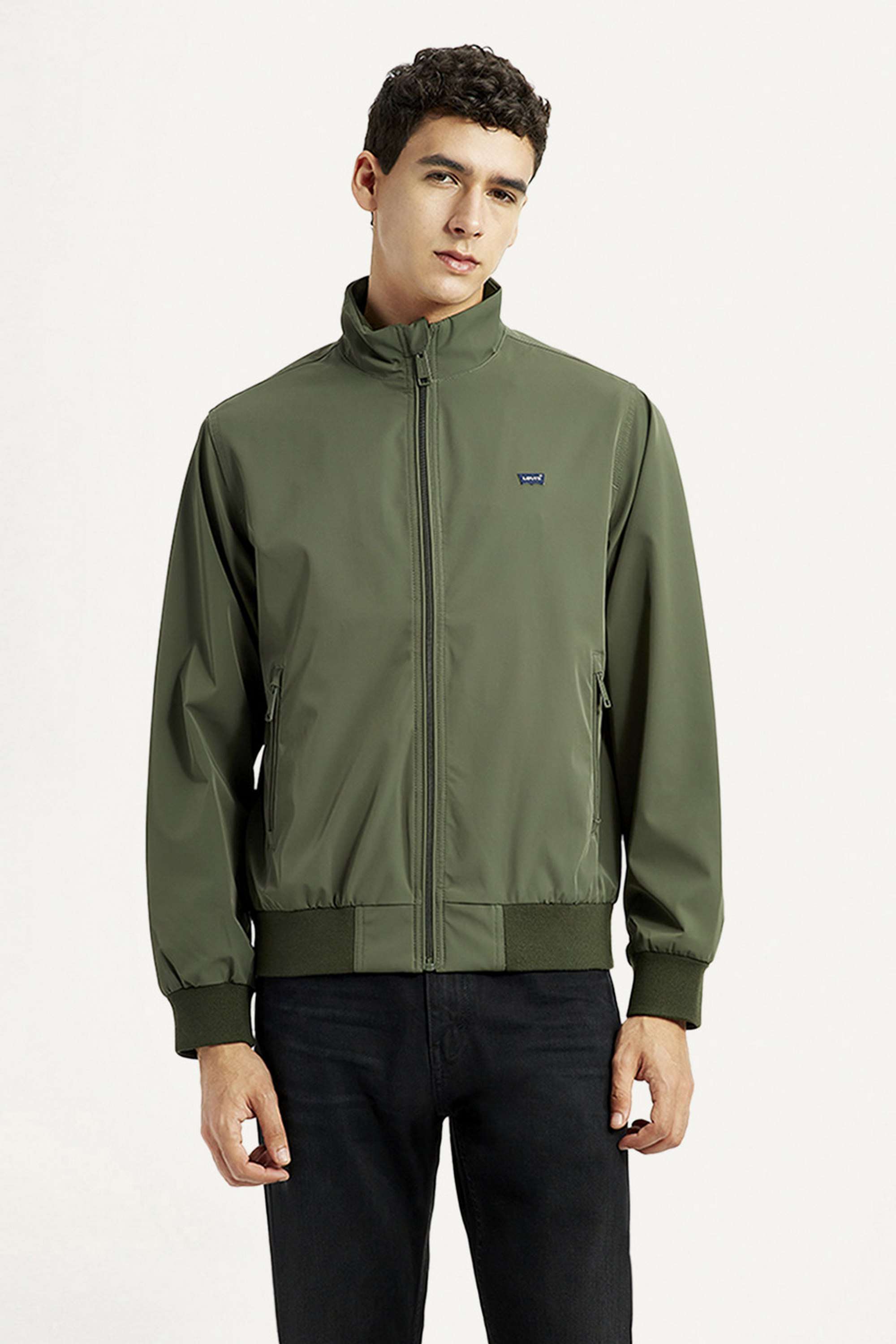 Solid-Blended-Fabric-Slim-Fit-Men-s-Jacket