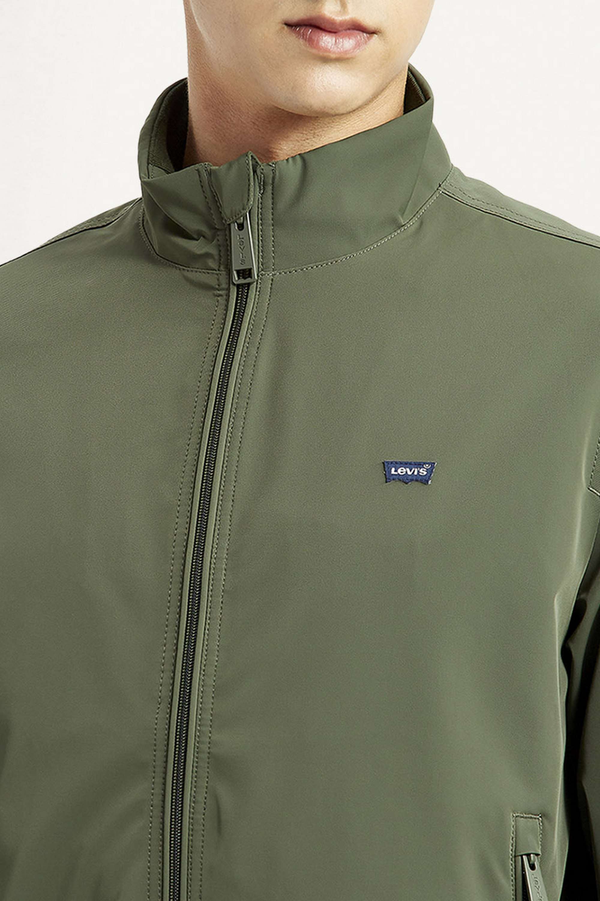 Buy Levis green Solid Blended Fabric Slim Fit Men's Jacket
