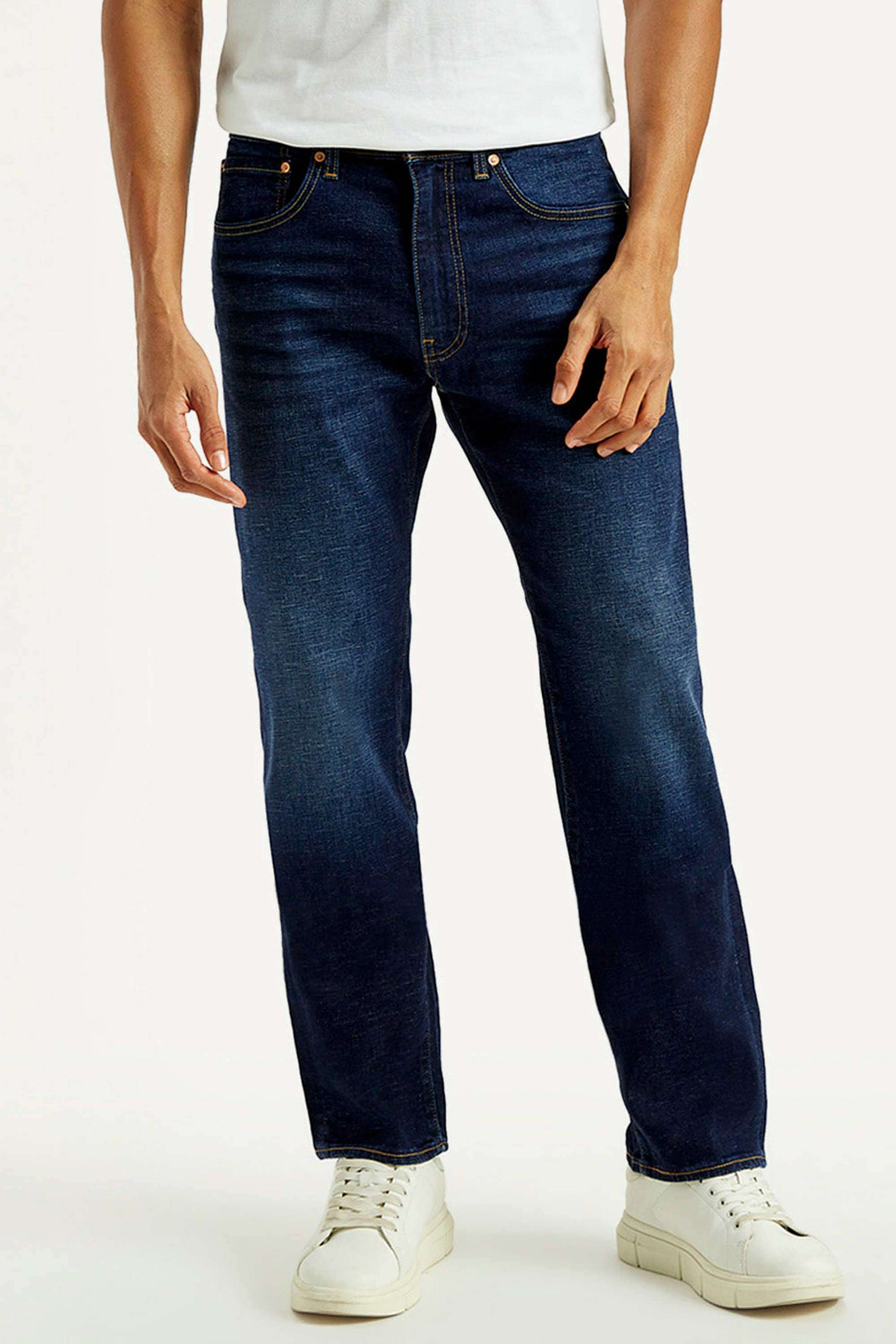 Light-Wash-Cotton-Straight-Fit-Men-s-Jeans