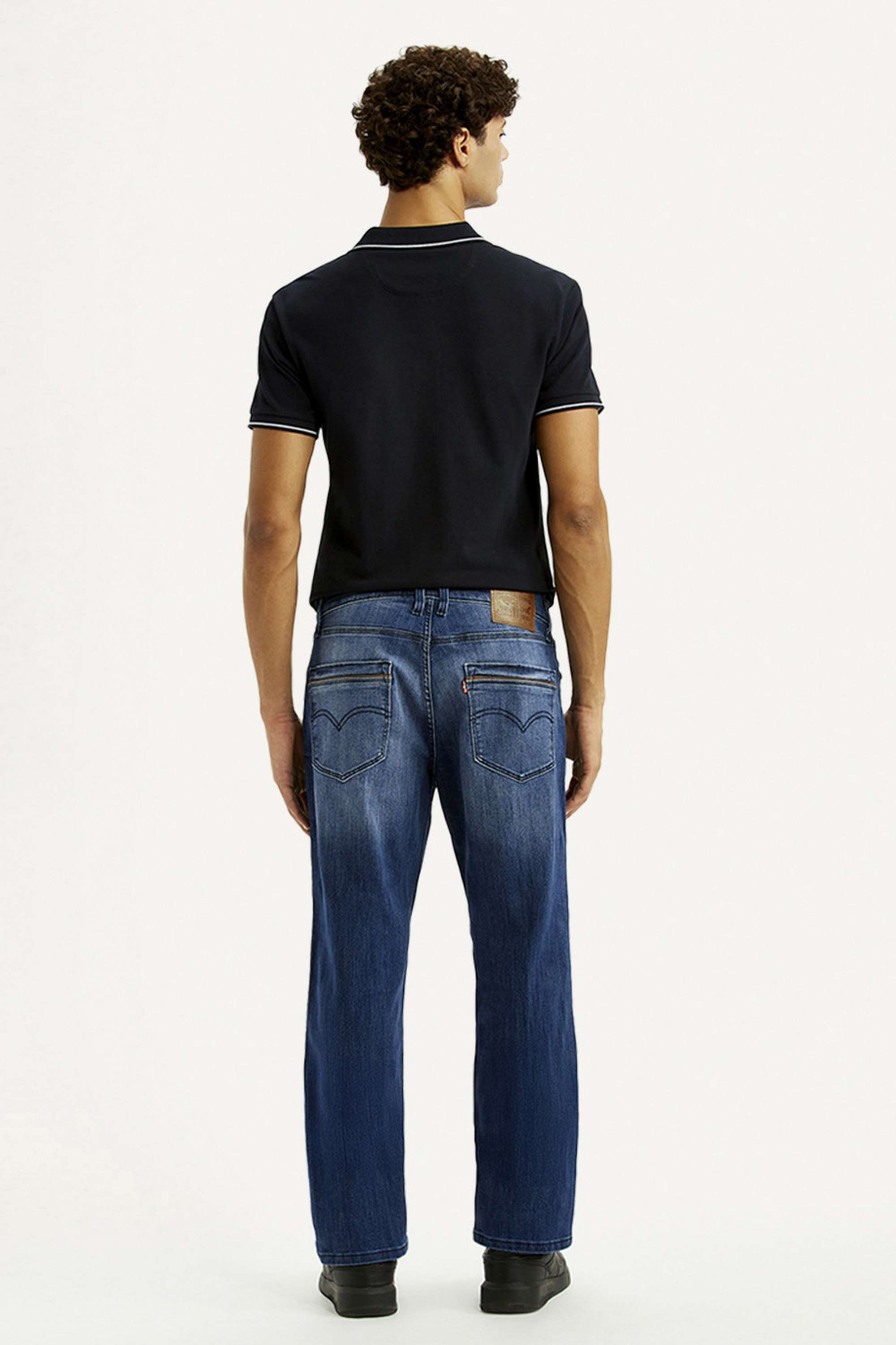 Solid-Cotton-Blend-Tapered-Fit-Men-s-Jeans