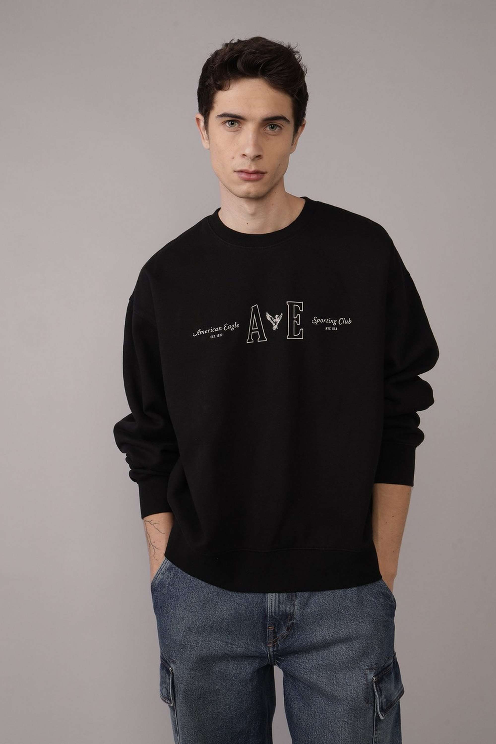 Printed-Blended-Fabric-Regular-Fit-Men-Sweatshirt