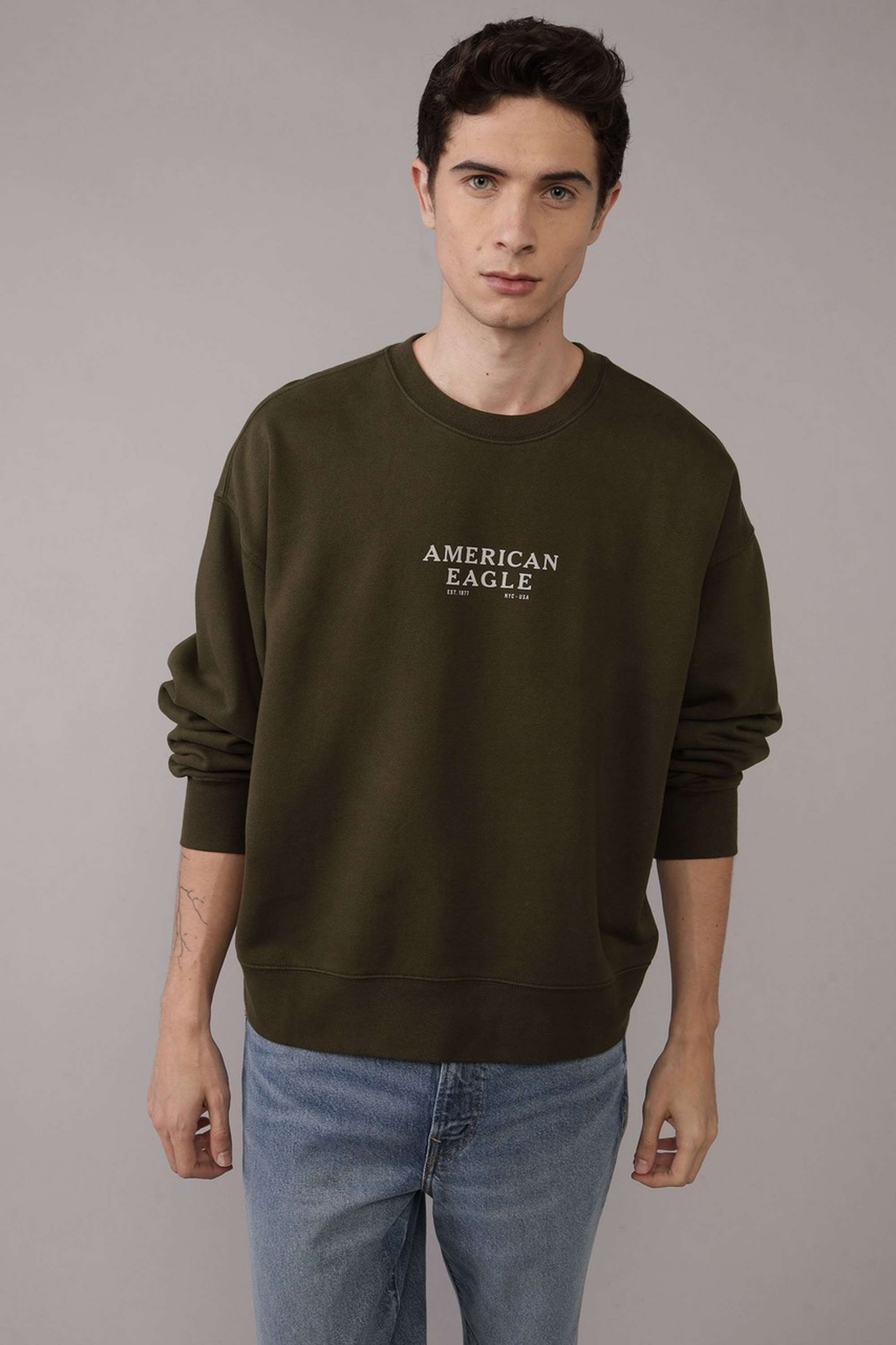 Printed-Blended-Fabric-Regular-Fit-Men-Sweatshirt