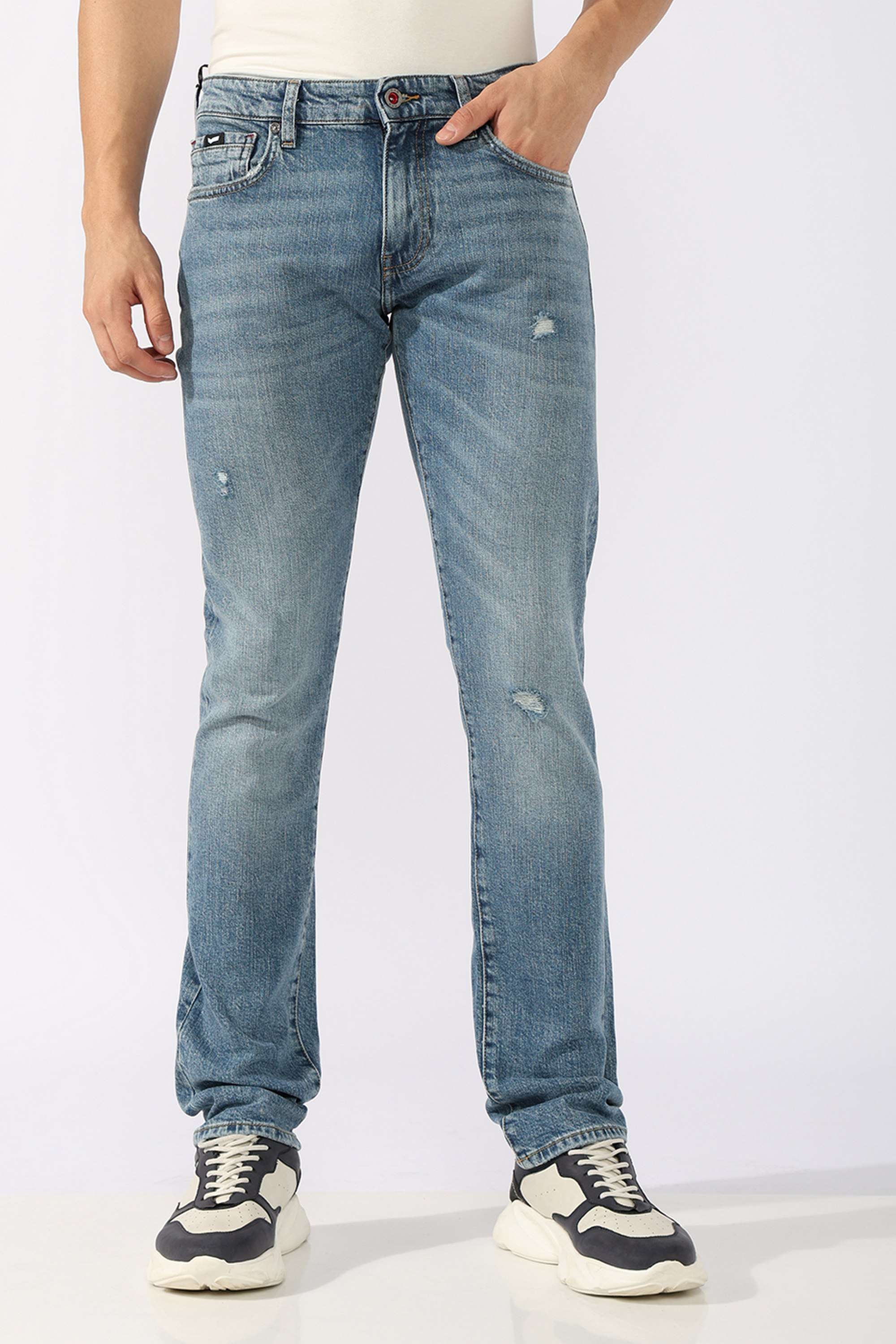Solid-Cotton-Blend-Slim-Fit-Men-s-Jeans