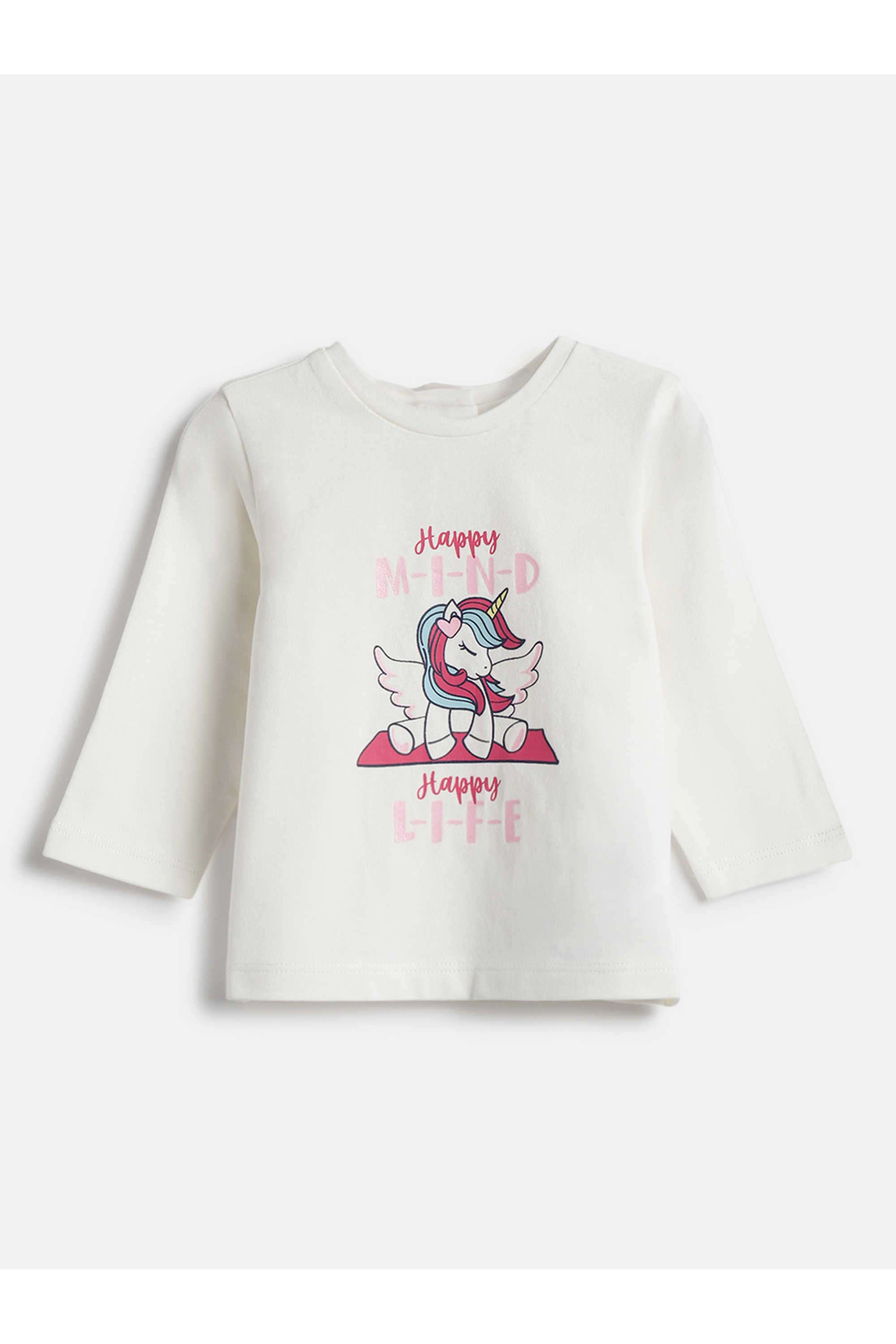 Graphic-Print-Cotton-Blend-Round-Neck-Infant-Girls-T-Shirt