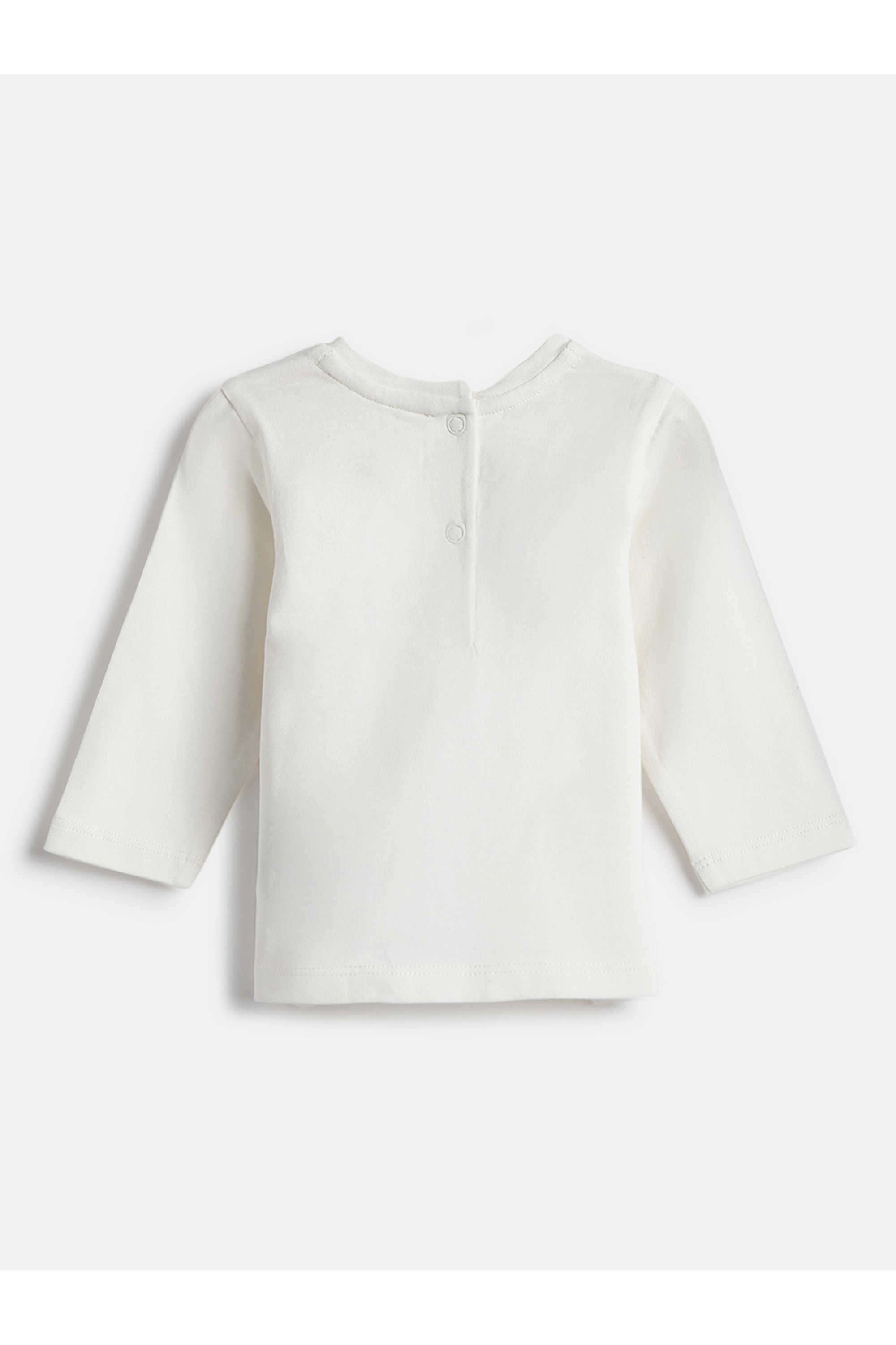 Graphic-Print-Cotton-Blend-Round-Neck-Infant-Girls-T-Shirt