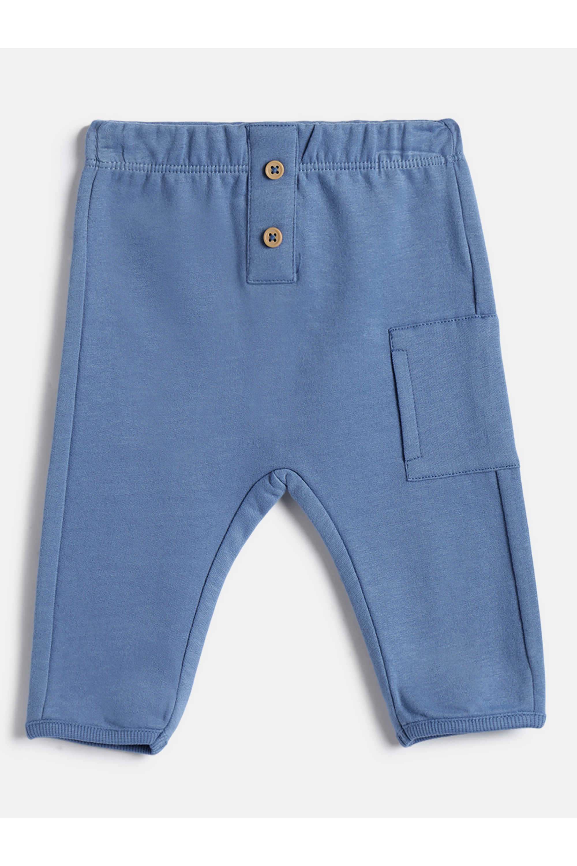 Solid-Cotton-Regular-Fit-Infant-Boys-Joggers