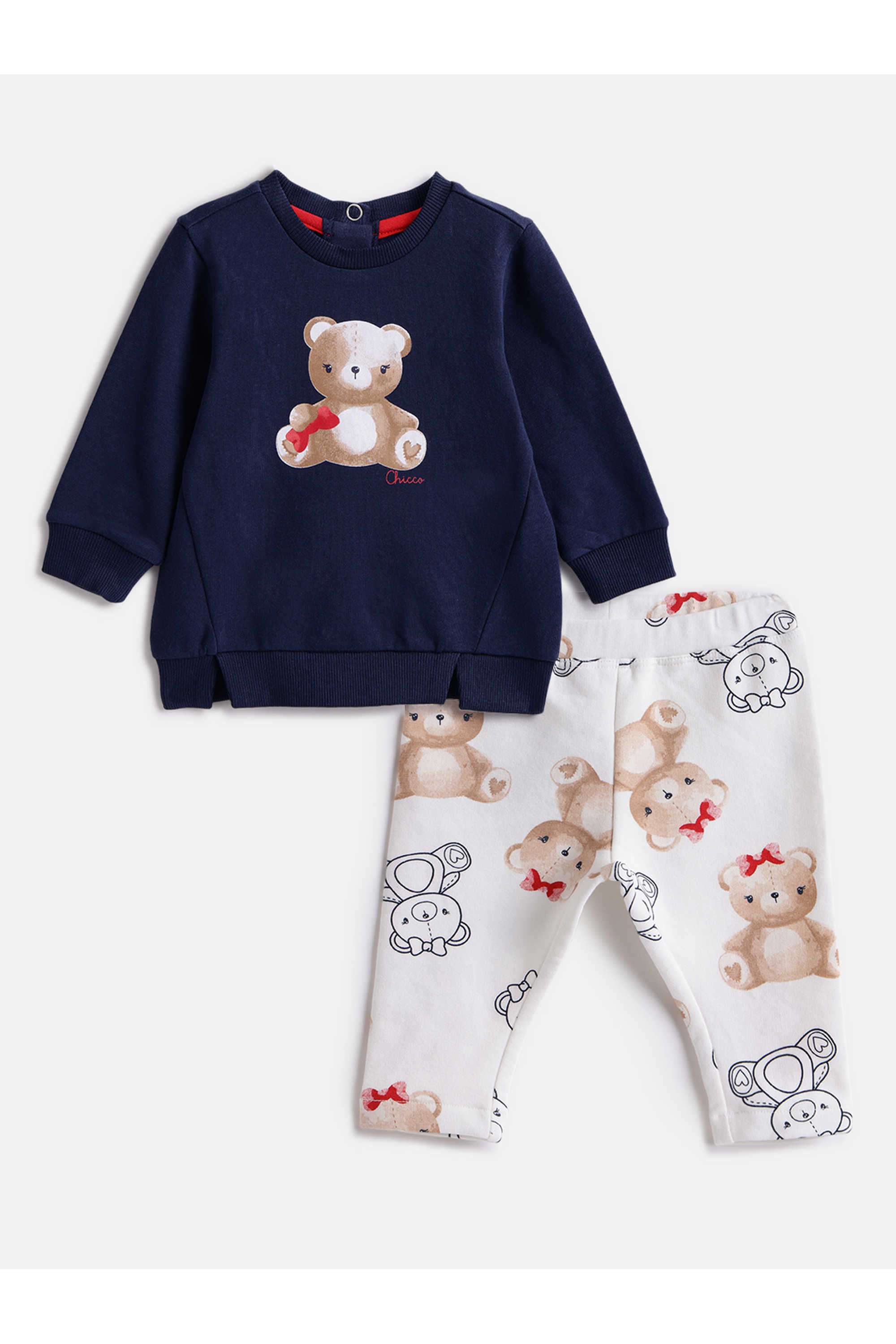 Printed-Cotton-Blend-Round-Neck-Infant-Girls-Clothing-Set