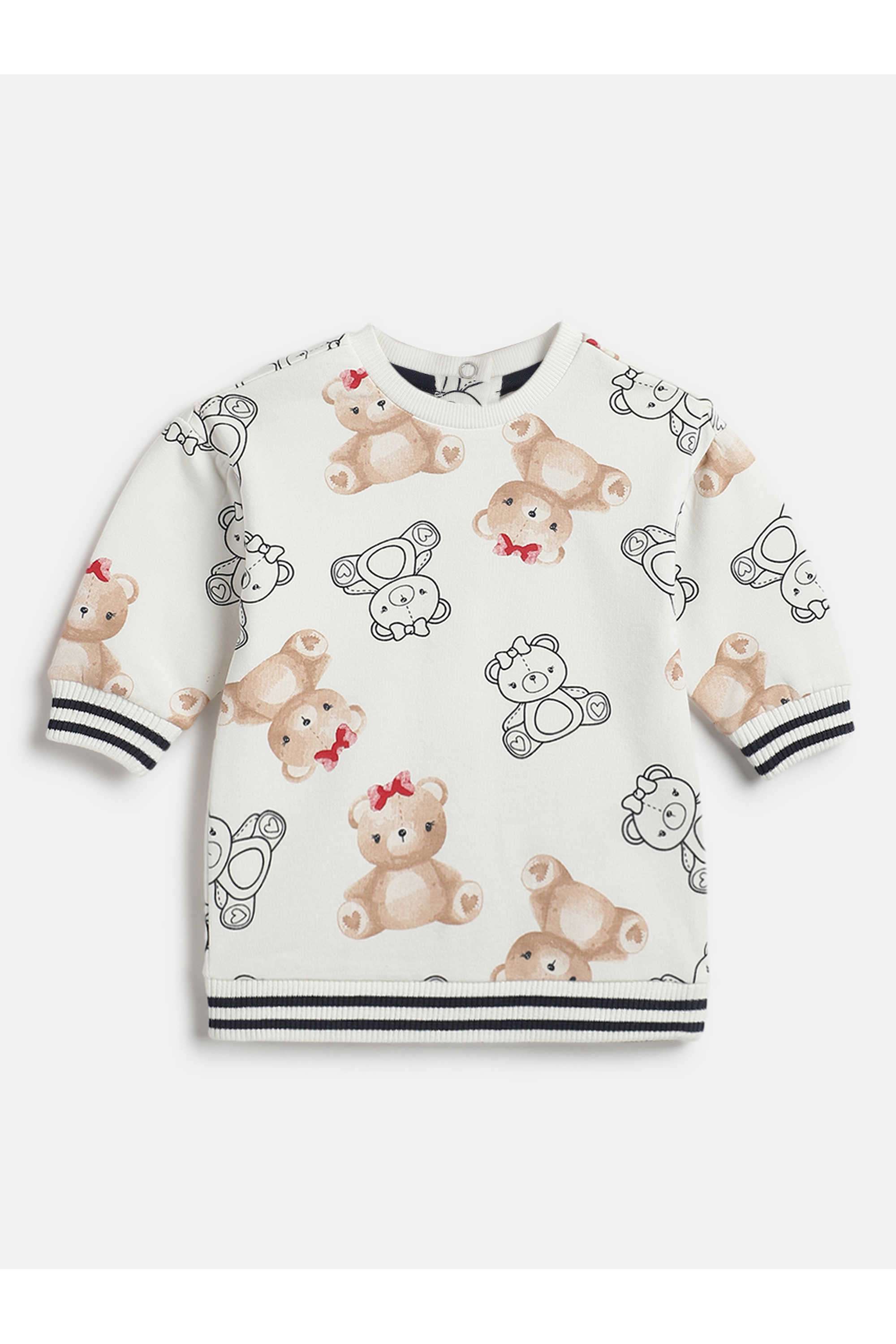 Printed-Cotton-Blend-Round-Neck-Girls-Casual-Wear-Dress