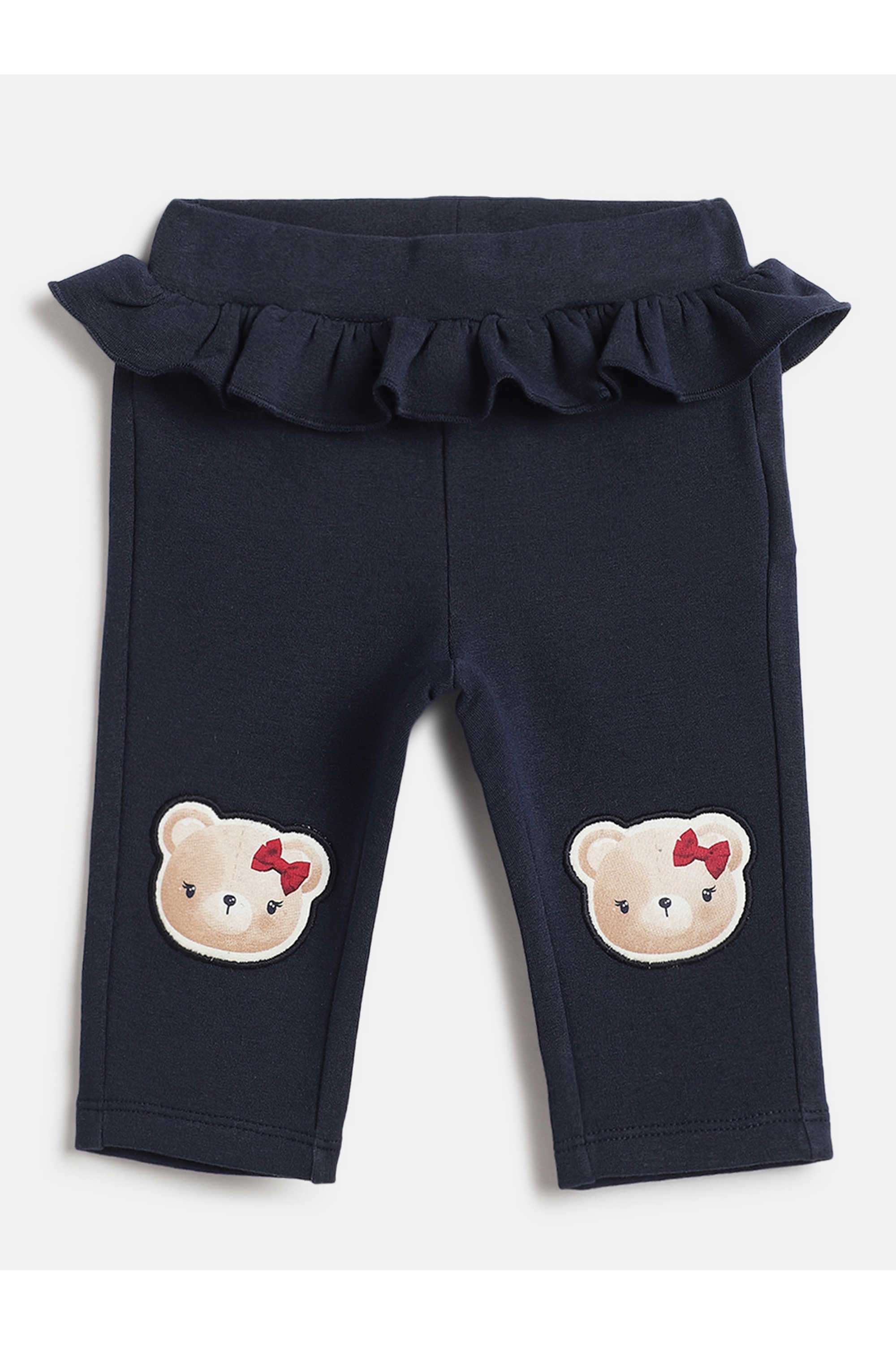Printed-Cotton-Blend-Regular-Fit-Infant-Girls-Trousers